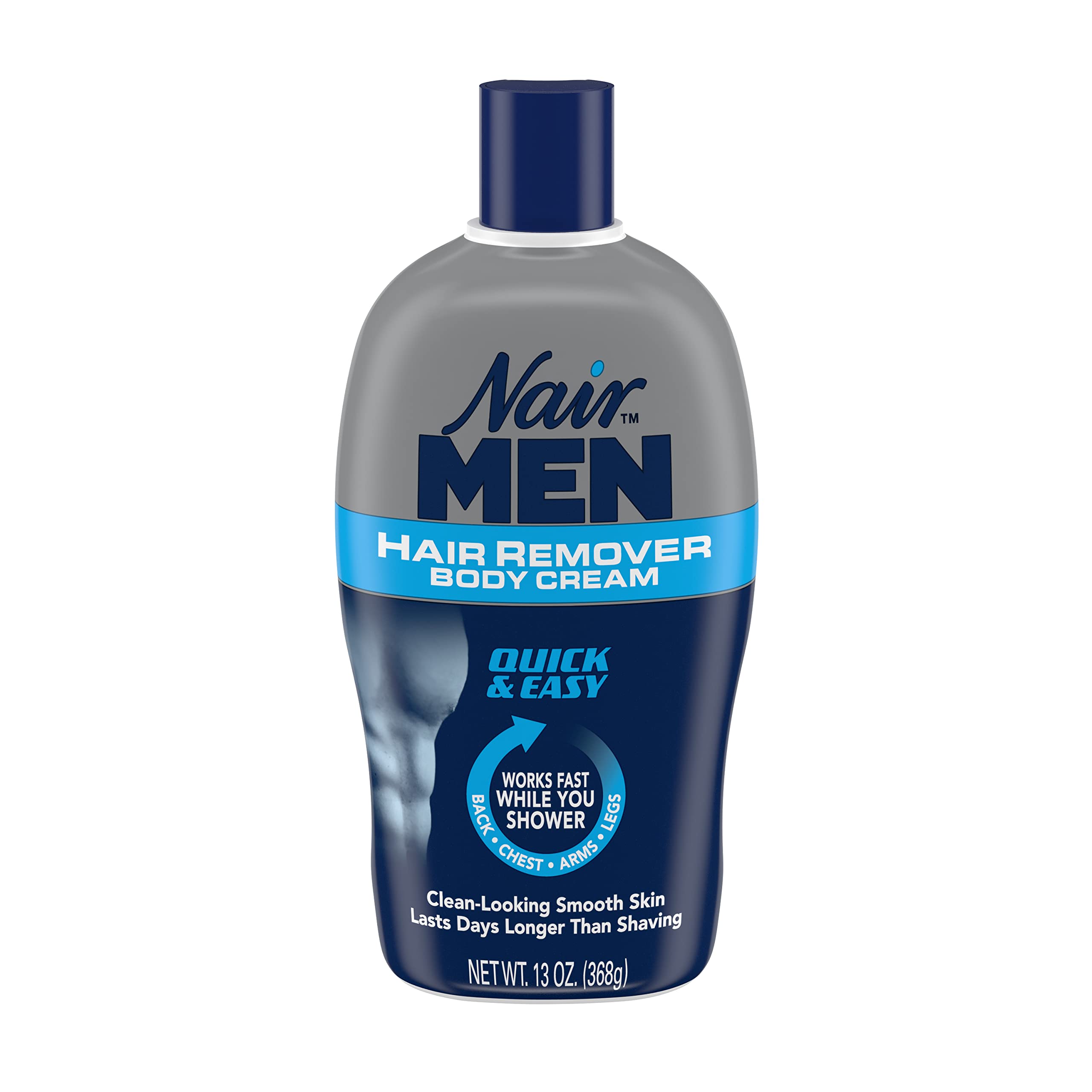 Nair For Men Hair Remover Body Cream Back Chest Arms and Legs 13 oz (368 g)