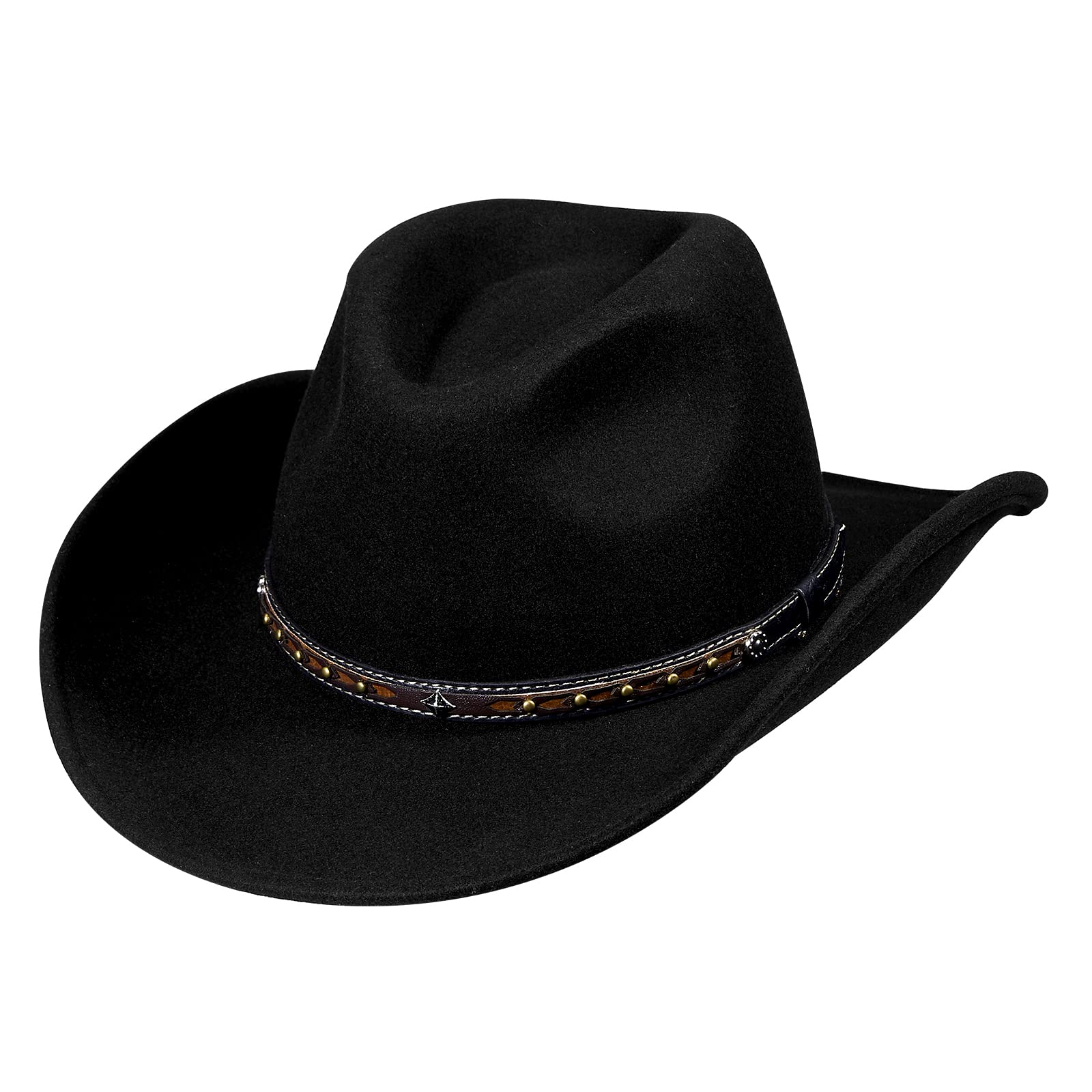 MIX BROWN Cowboy Hat for Men Western Hats for Women 100% Australian Wool  Cowgirl Hat Felt Outback Fedora Hat Wide Brim