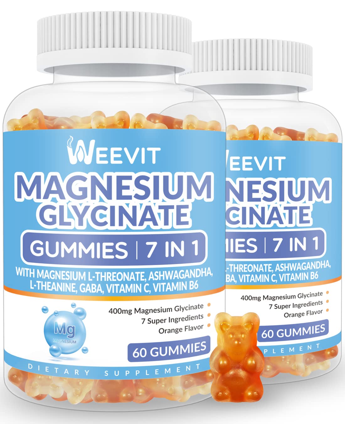 Magnesium Glycinate Gummies 400mg with Magnesium LThreonate 200mg
