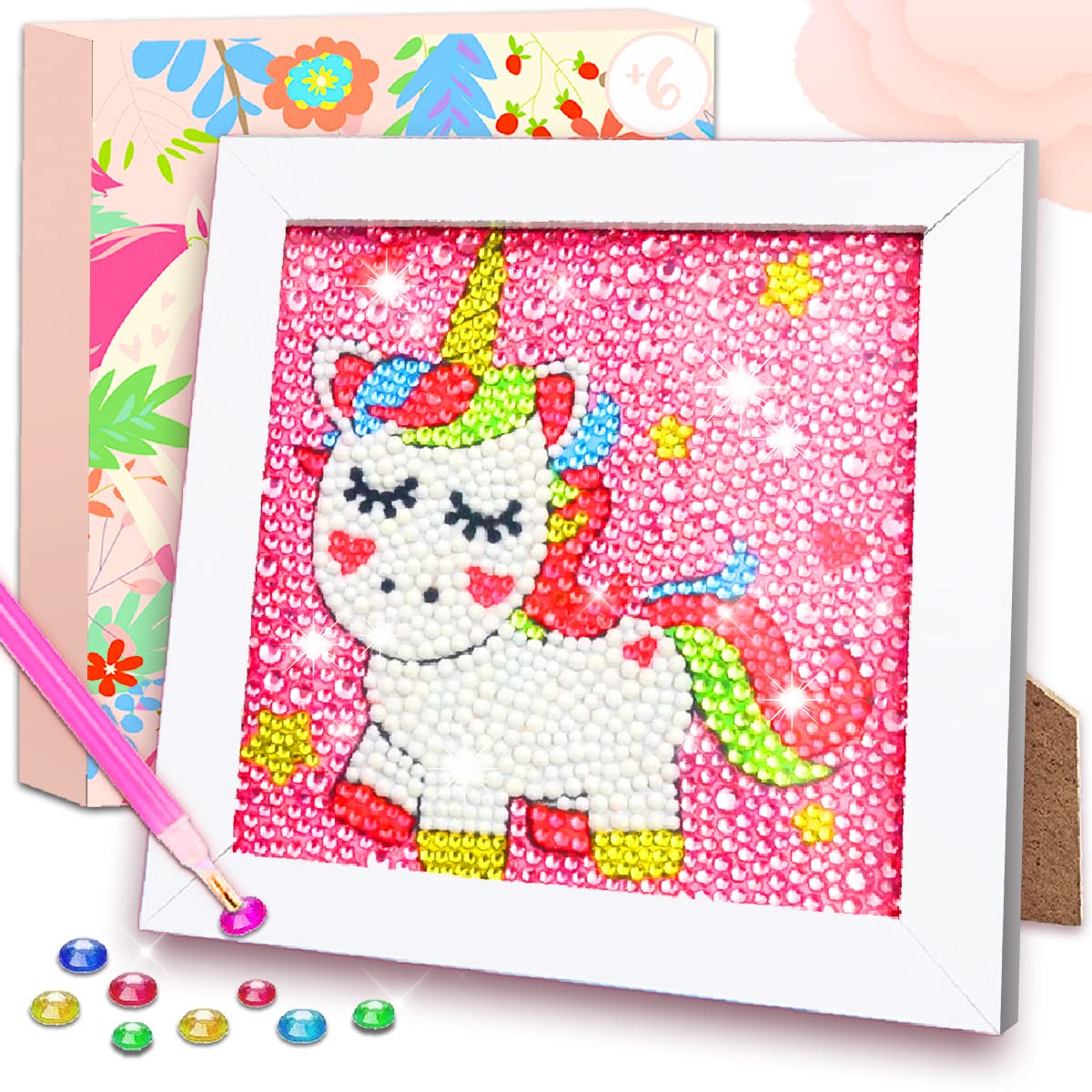 Innofans Diamond Painting Kit for Kids - Unicorn 5D Diamond Dotz