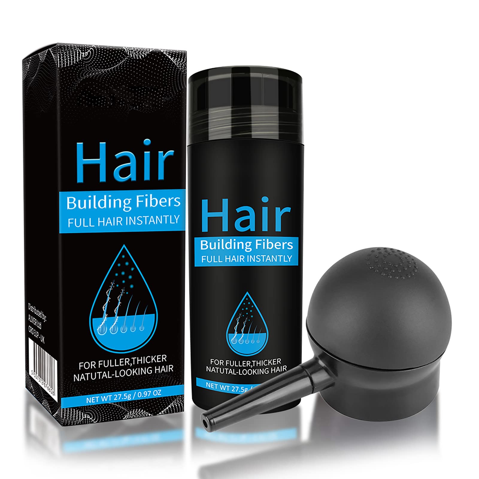 hair fibers powder for thinning hair & Hair Loss, Waterproof hair  thickening with Spray Applicator for