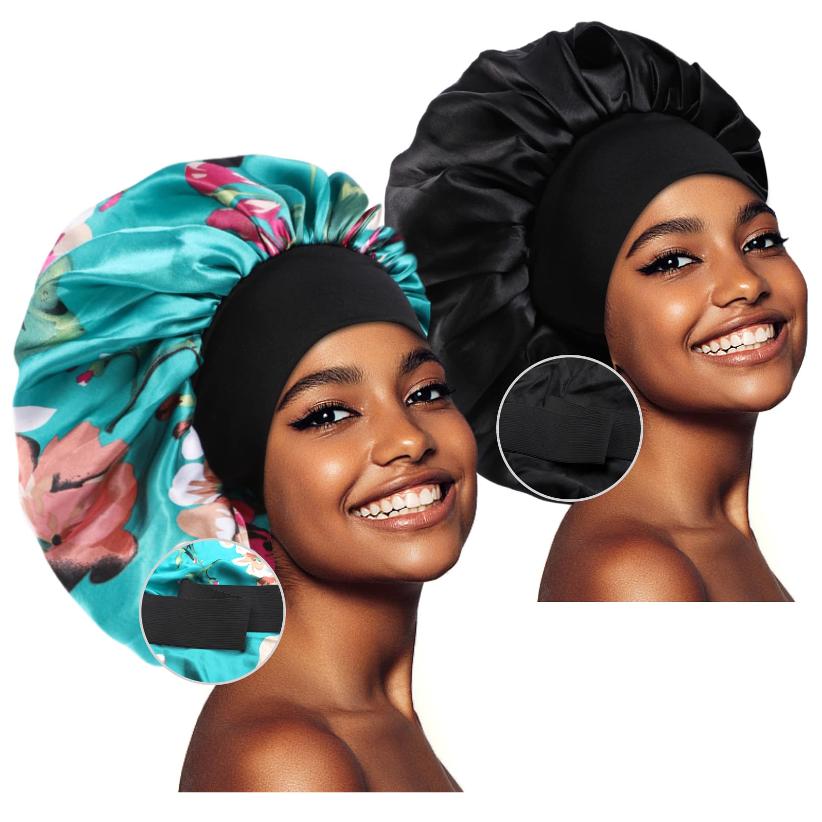 Satin Bonnet For Curly Hair - Sleep Cap & Hair Bonnet