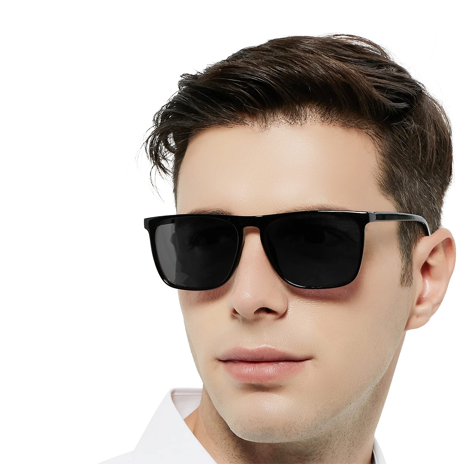 MARE AZZURO Large Square Reader Sunglasses Men Outdoor Sun Reading Glasses  1.0 1.25 1.5 1.75 2.0
