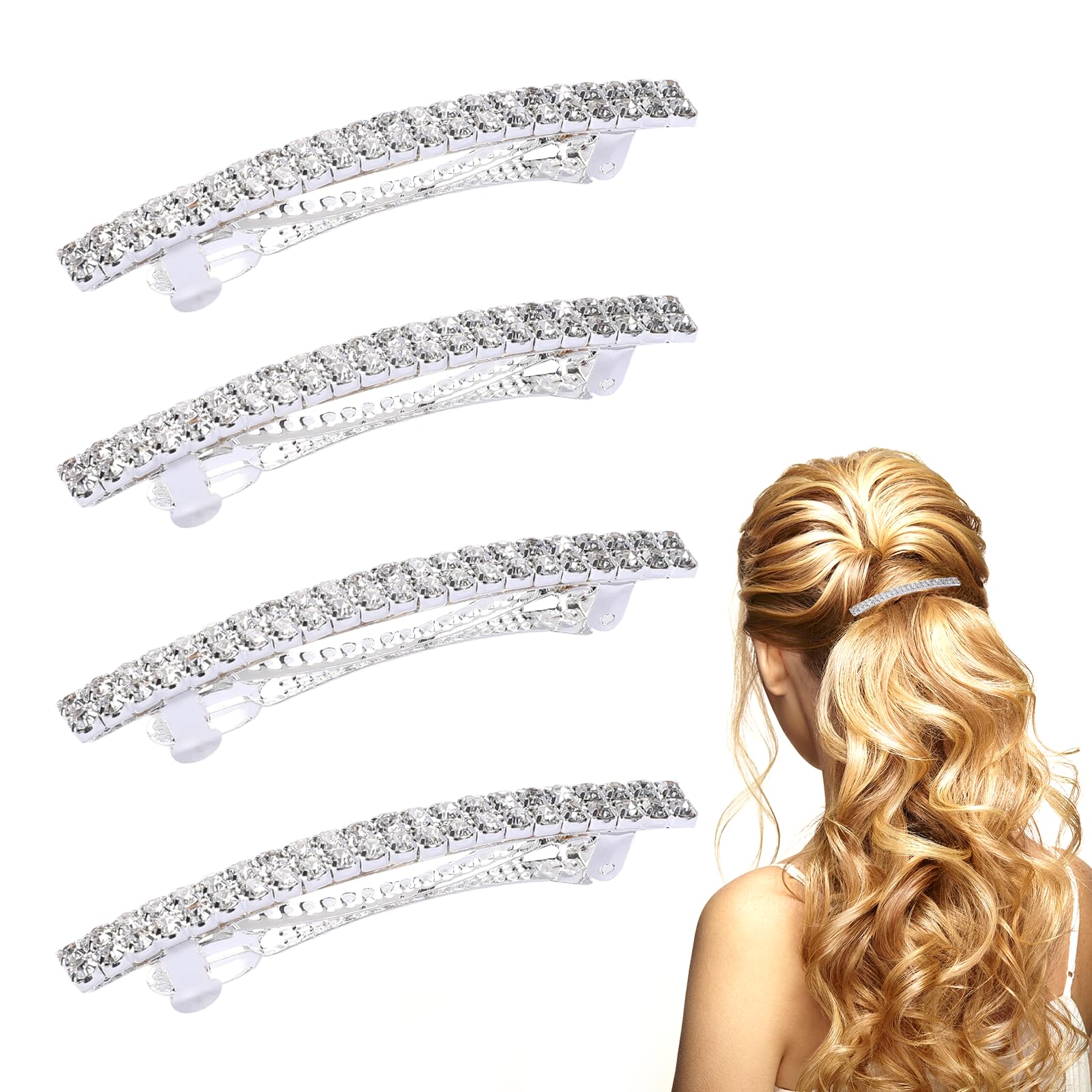 【日本入手困難】Brass hair clip with crystals Blue Crystal Bridal Wedding Hair Clip | Handmade Rhinestone
