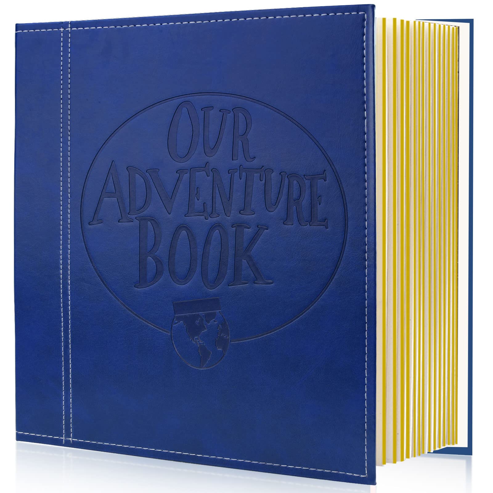 Magnetic Self-Stick Page Photo Album, Our Adventure Book Leather