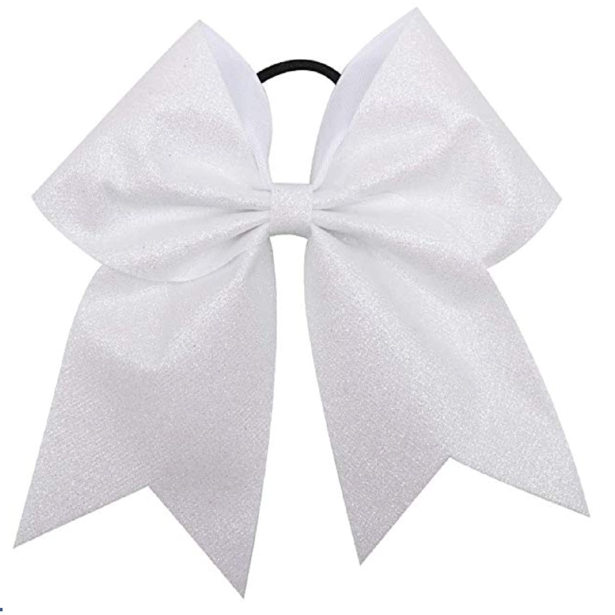 Temu 10 Pcs Baseball Softball Hair Bows, Hair Ties Double Layers Bows with White Ribbon Sports Baseball Softball Accessories for Cheer Ponytail Holder