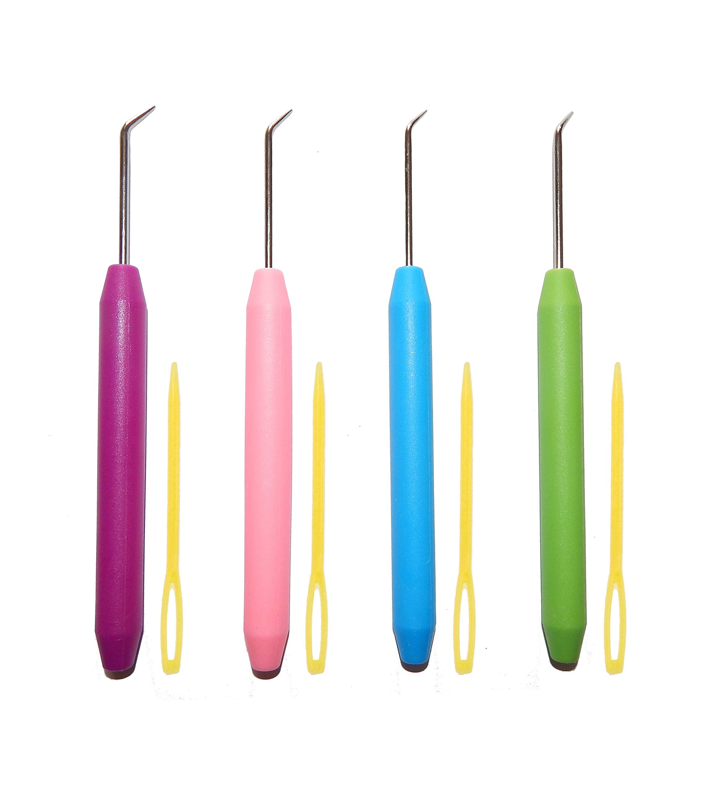 4 Pieces Colorful Knitting Loom Hook Tool, Knit Hook Set, Looming