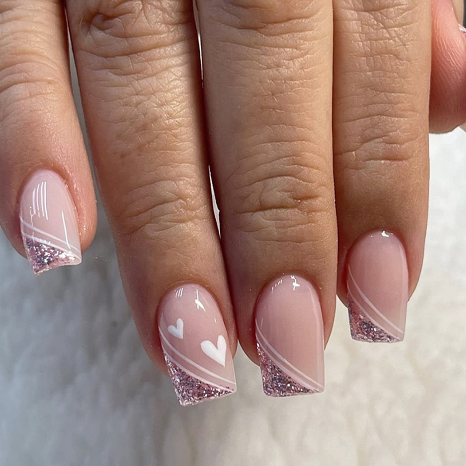 Porcelain Press on Nails Glue on Nails Long Nails Stick on Nails Fake Nails  Gifts for Her Coffin Nails Reusable Nails - Etsy