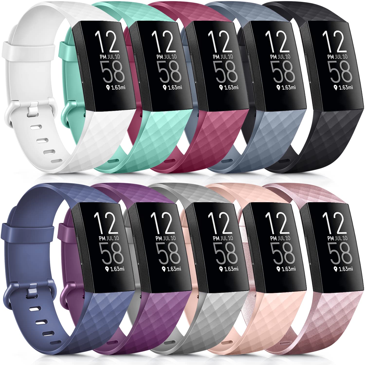 Silicone Sport Bands For Fitbit Charge 3 / Charge 4 Tracker
