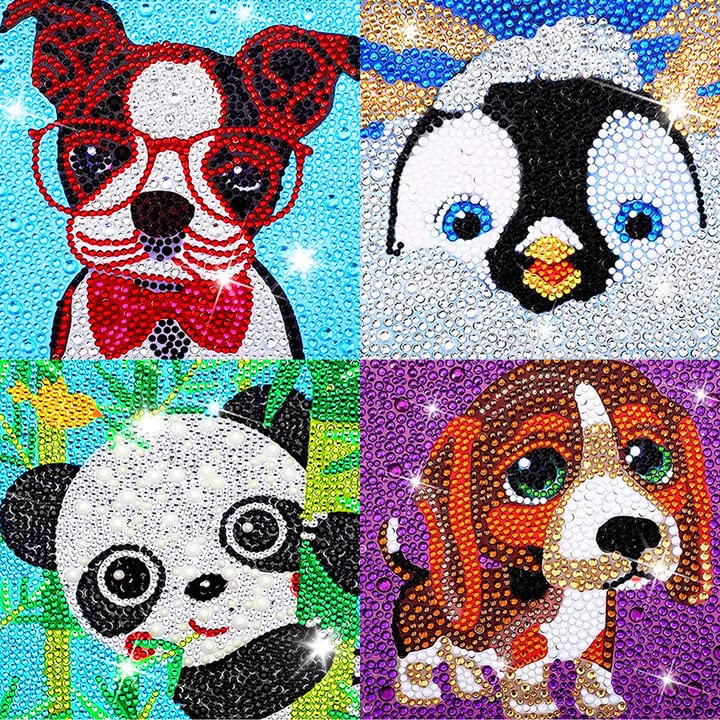 Diamond Painting Kits for Kids Animal 5D Diamond Gem Art by Number