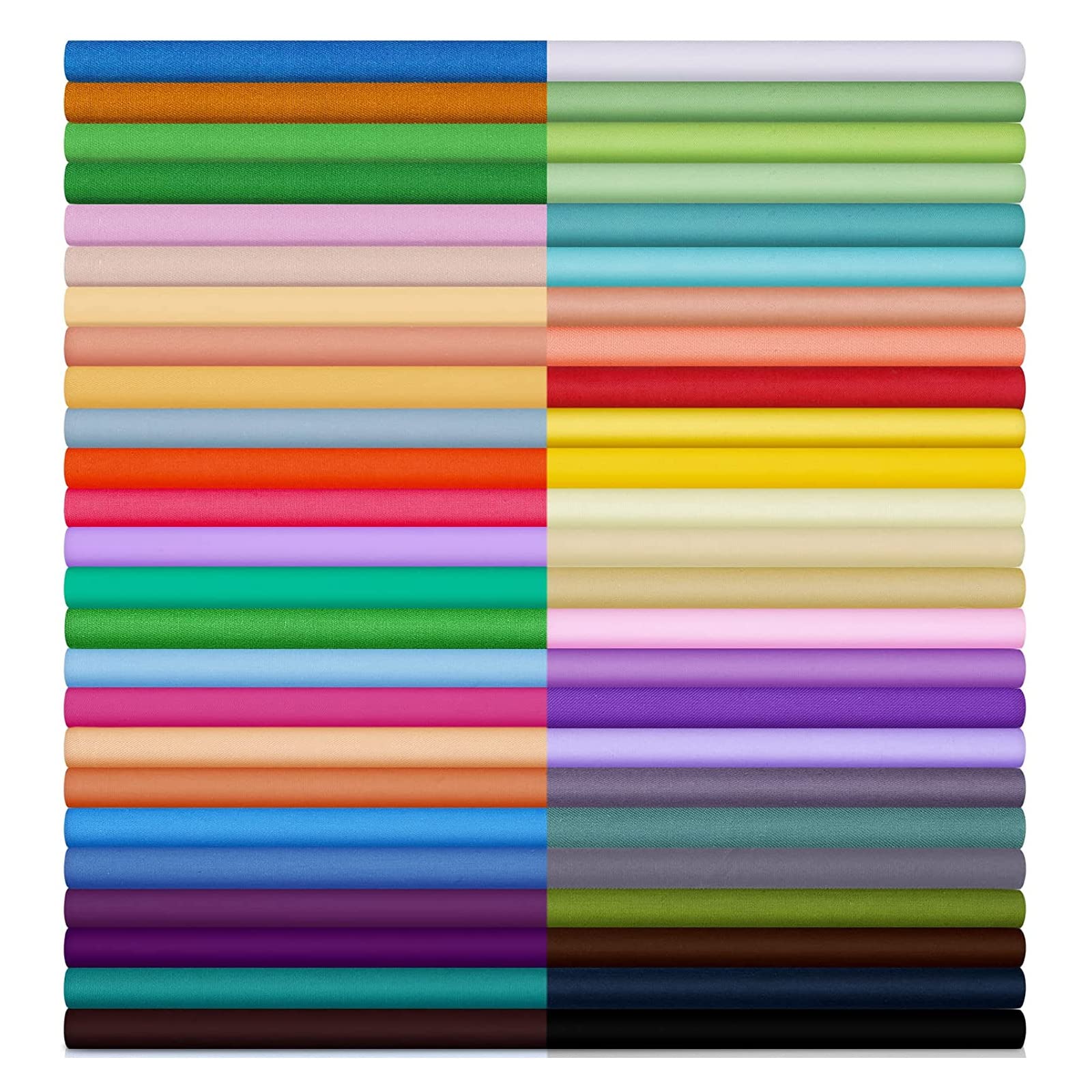 60 Pieces Solid Cotton Quilting Fabric Color Fabric Bundles Fabric
