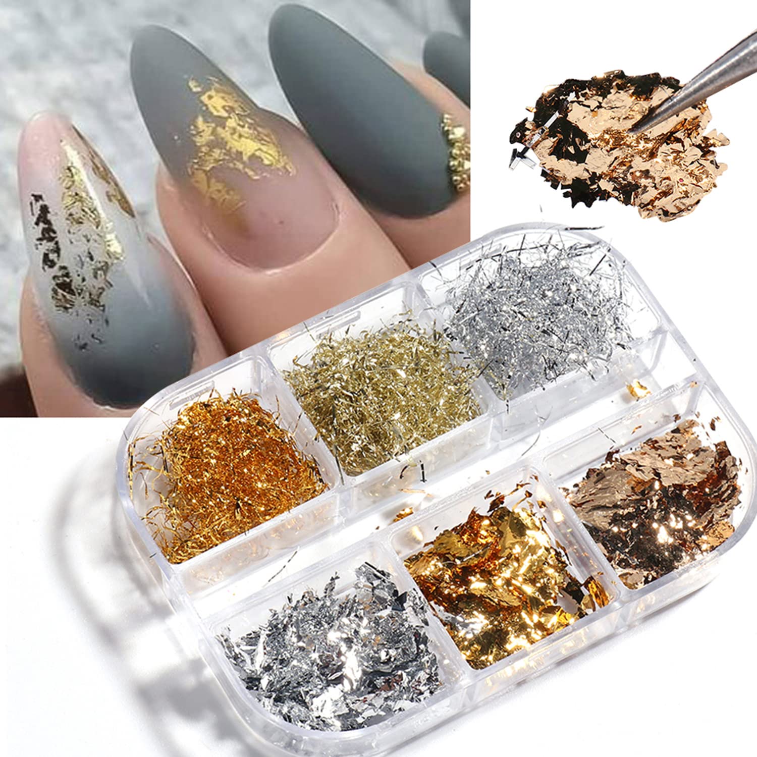 5 EASY Glitter Nail Ideas | Part 3-Gold Glitter - YouTube