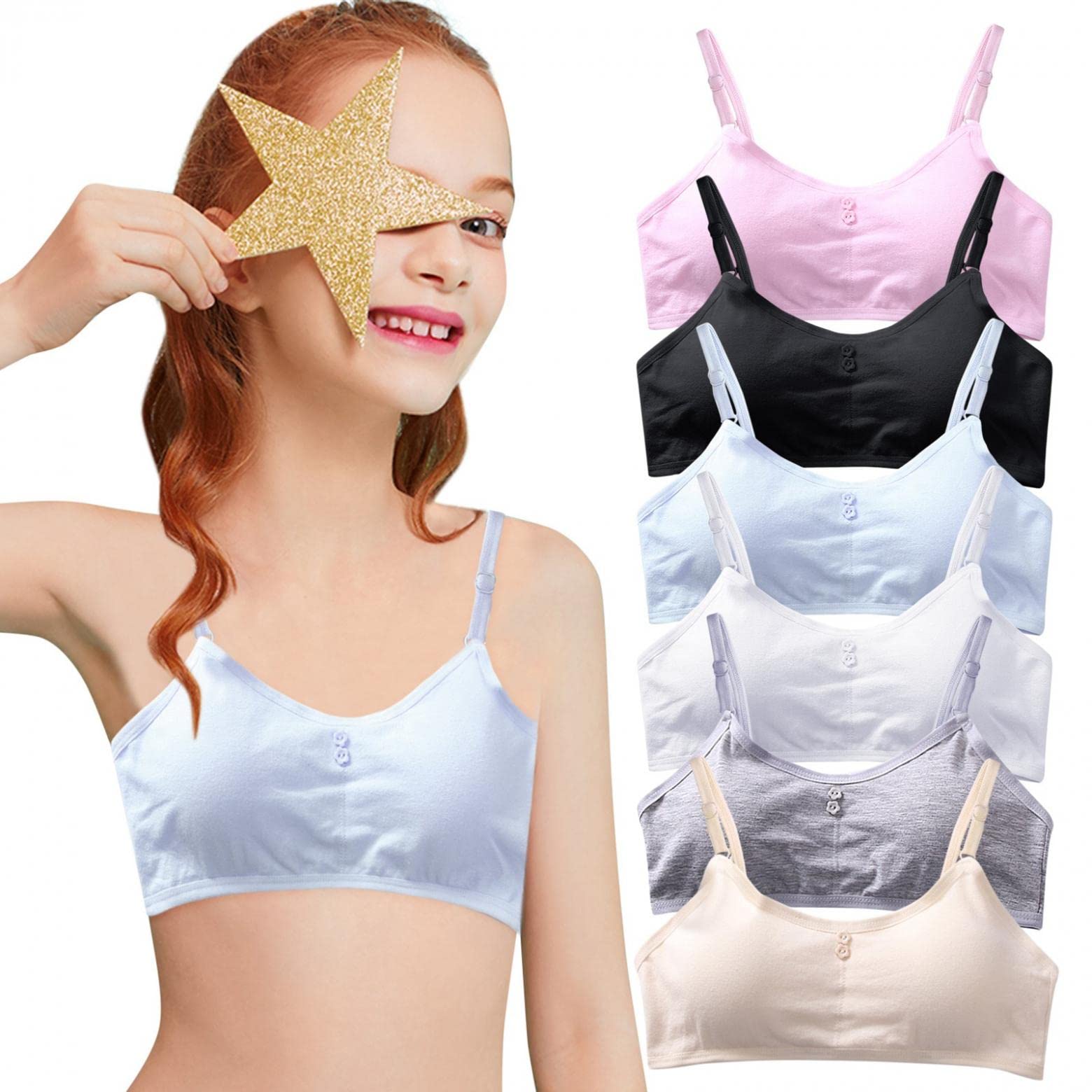 Yistu Bras for Kids Girls Bra Training Underwear for Girls Underwear for  Toddler Girls Cotton Girls