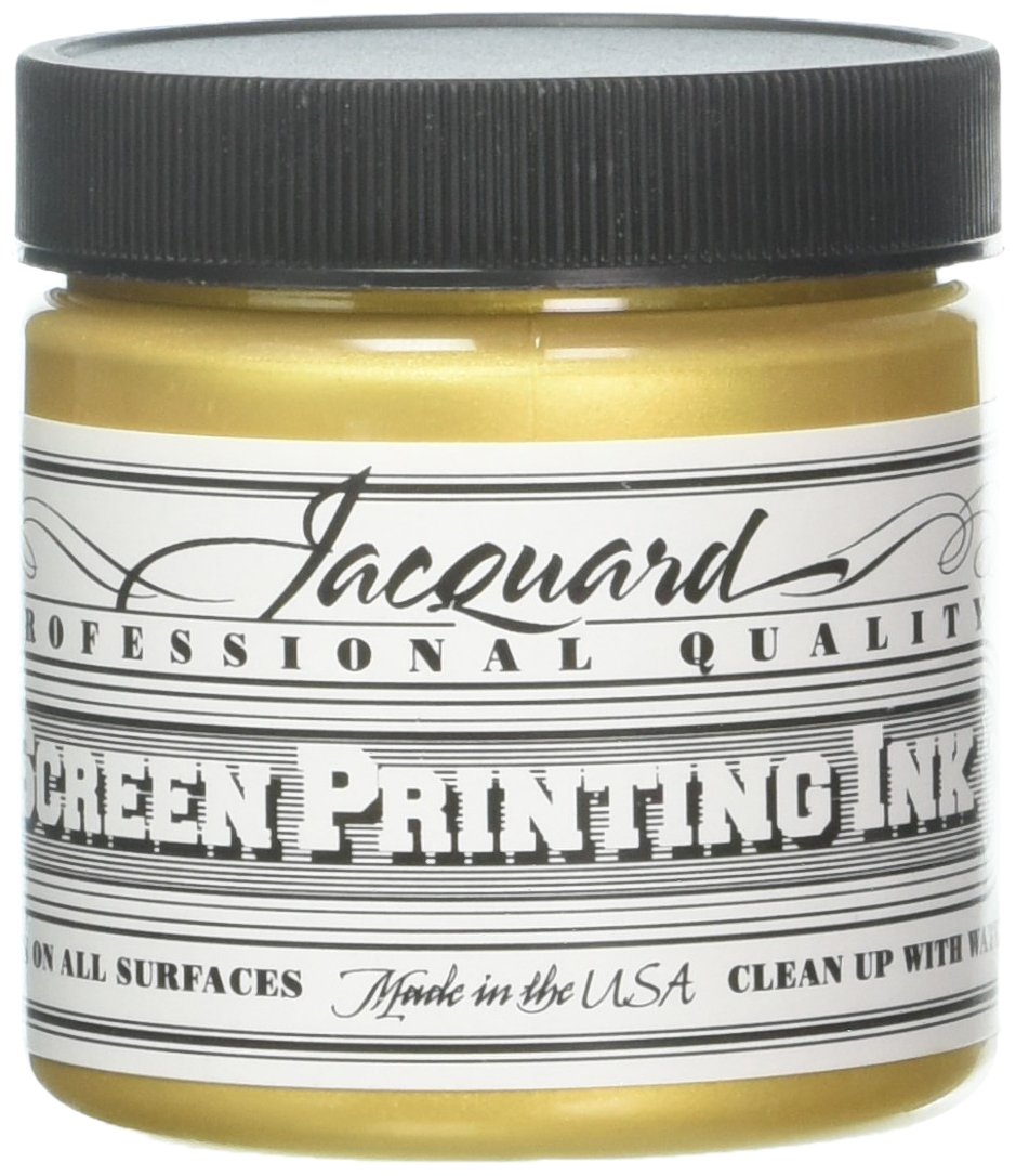Jacquard Professional Screen Print Ink Water-Soluable 4oz Jar Gold
