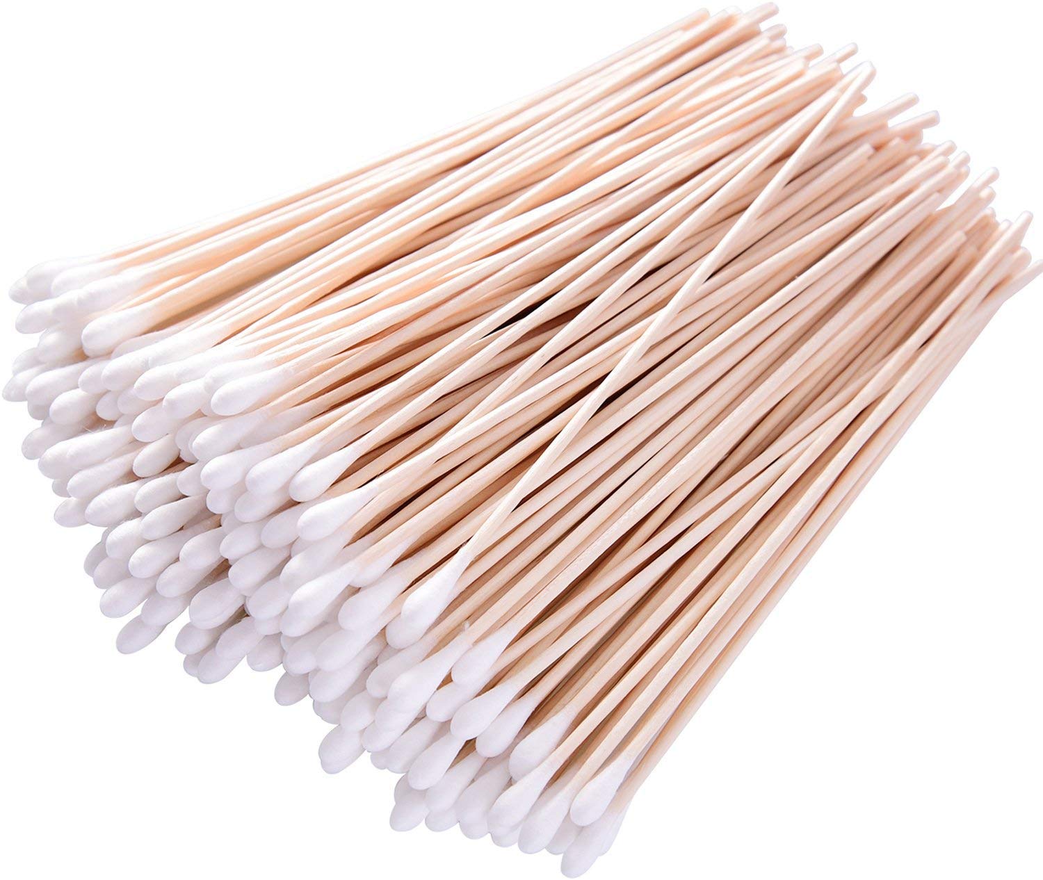 6 Long Cotton Swabs 400pcs for Makeup, Gun Cleaning or Pets Care