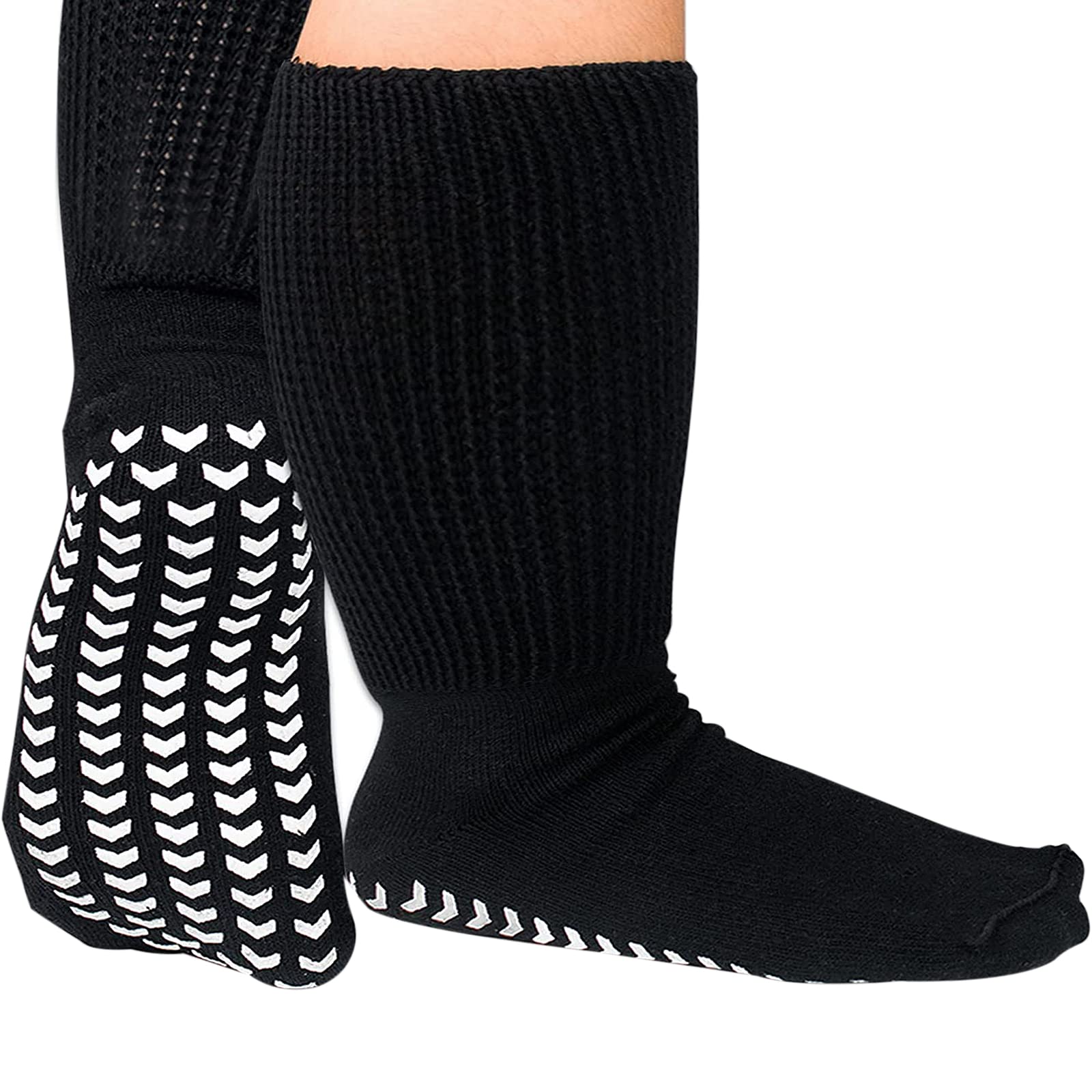 RAXSEG Extra Wide Socks for Swollen Feet Non Slip Cast Sock Diabetic Socks  for Men Swollen