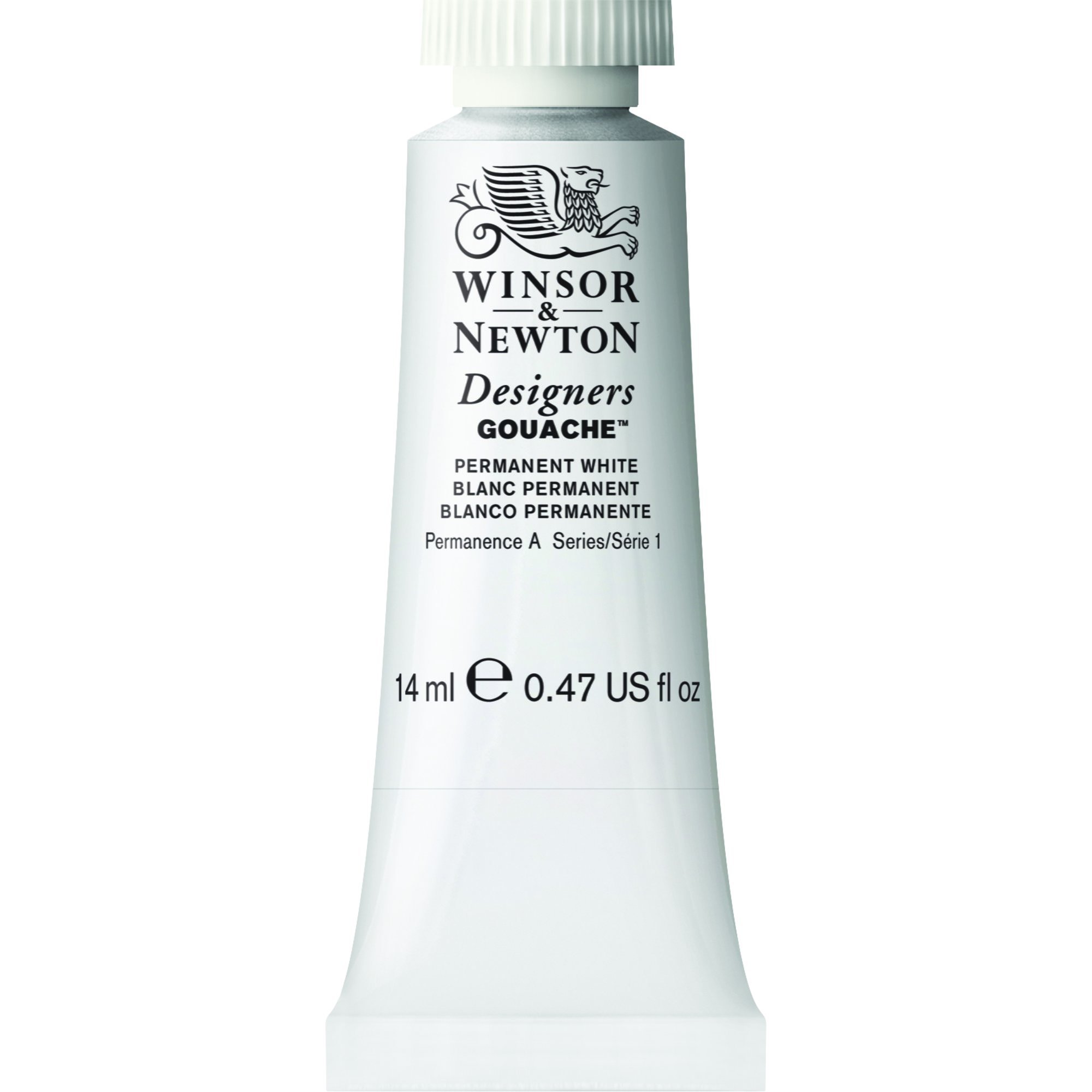 Winsor & Newton Designer's Gouache 14 ml (0.47oz) tube Permanent White  0.47-oz Tube Permanent White