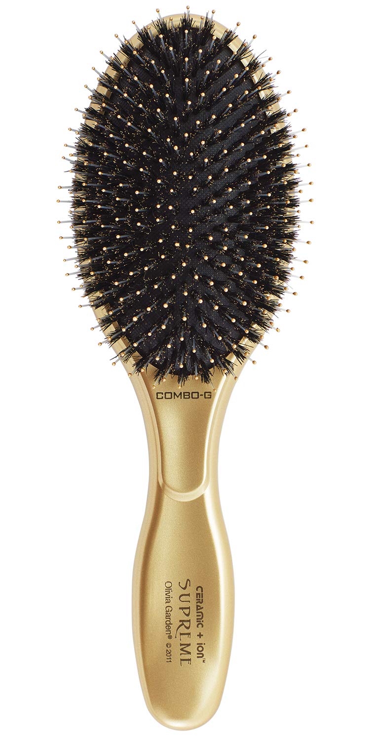 Olivia Garden NanoThermic Ceramic + Ion Hair Brush - 50th Anniversary  Special Edition (not electrical) CISP-COG (Supreme Combo Gold)