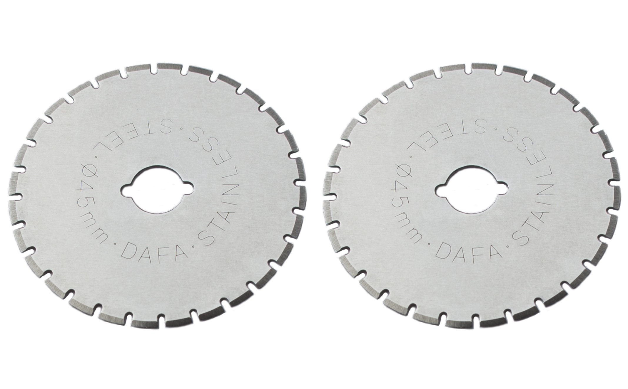 Dafa 45mm Skip Blades for Rotary Cutters, 2 Perforating Rotary Cutter Blades  Per Pack, Fits Most