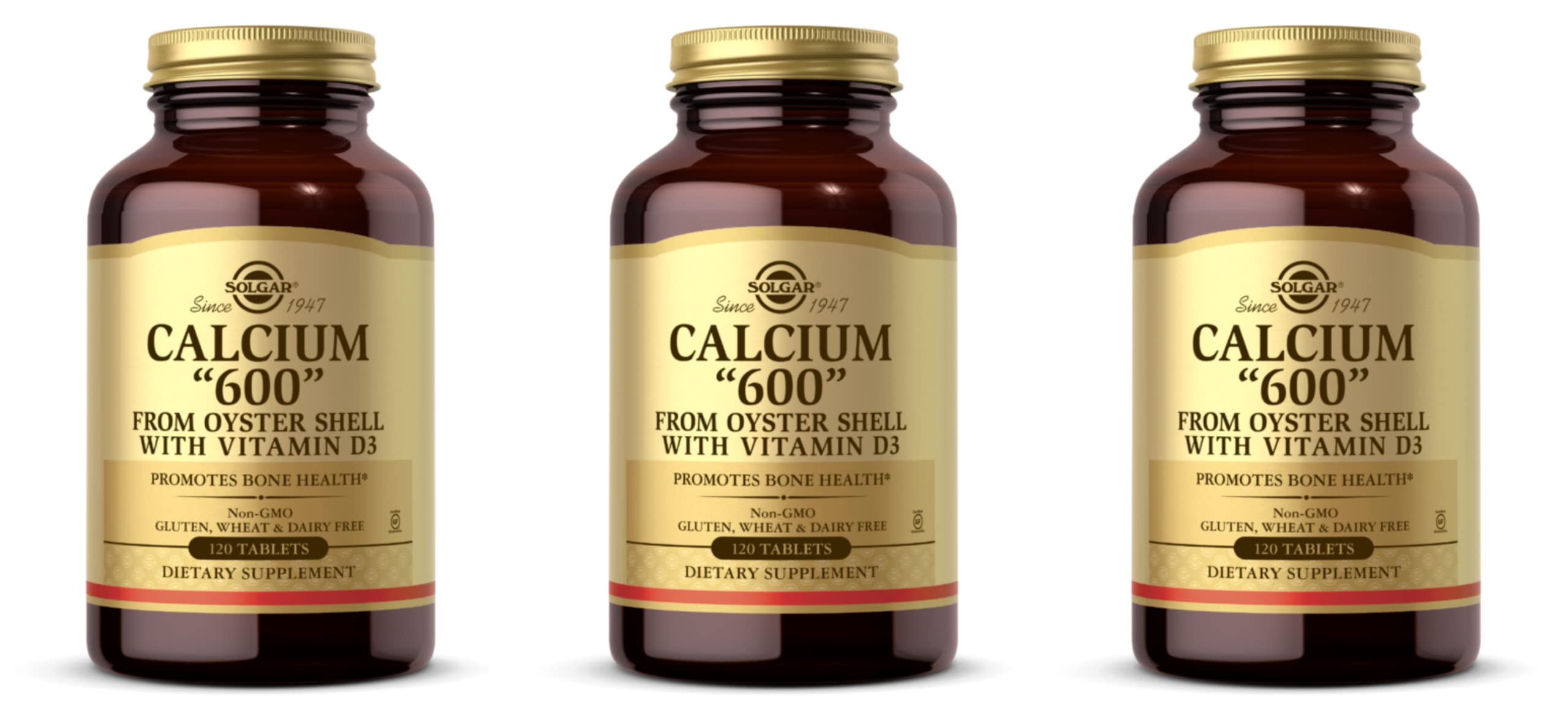 Calcium 600 (Oyster Shell Calcium) 120 Tabs 3Pack