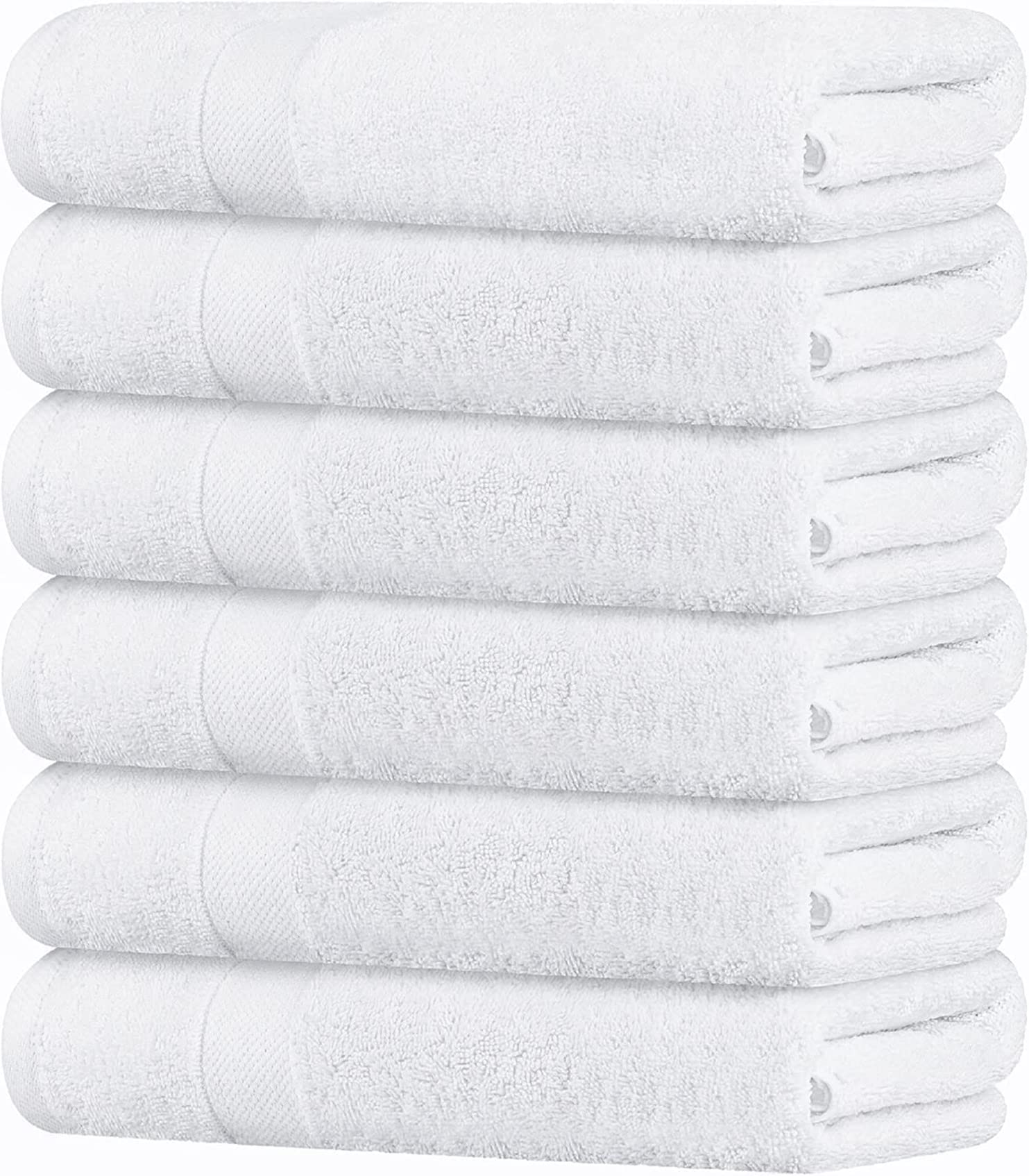 Luxury White Bath Towels Extra Large, 100% Soft Cotton 700 GSM Thick 2Ply  Absorbent Quick Dry Hotel Bathroom Towel, 27x54 Inch, White