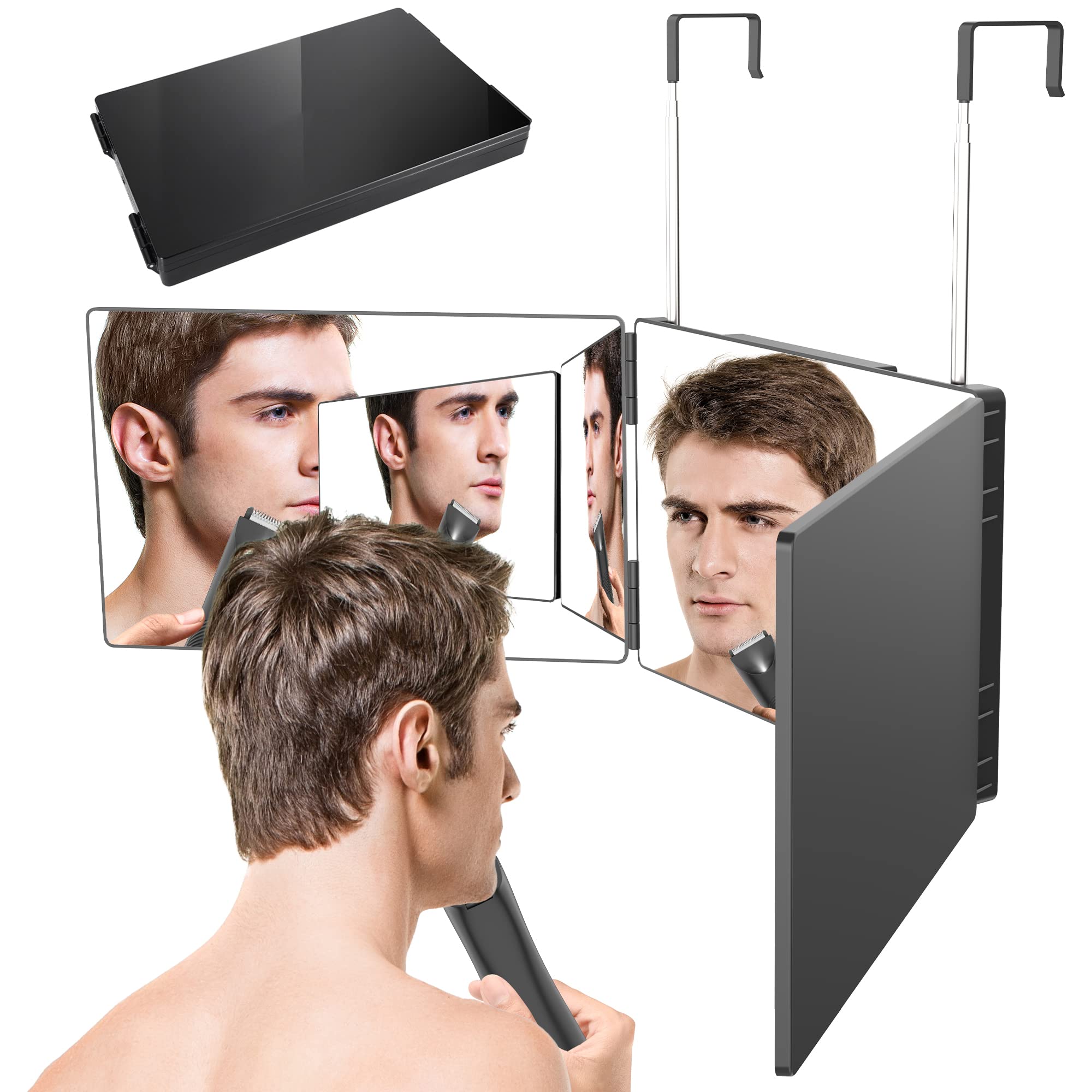 3 Way Mirror for Self Hair Cutting Mirror Vanity Mirror Barber Supplies  Accessories 360 Makeup Mirror Trifold Mirror to See Back of Head