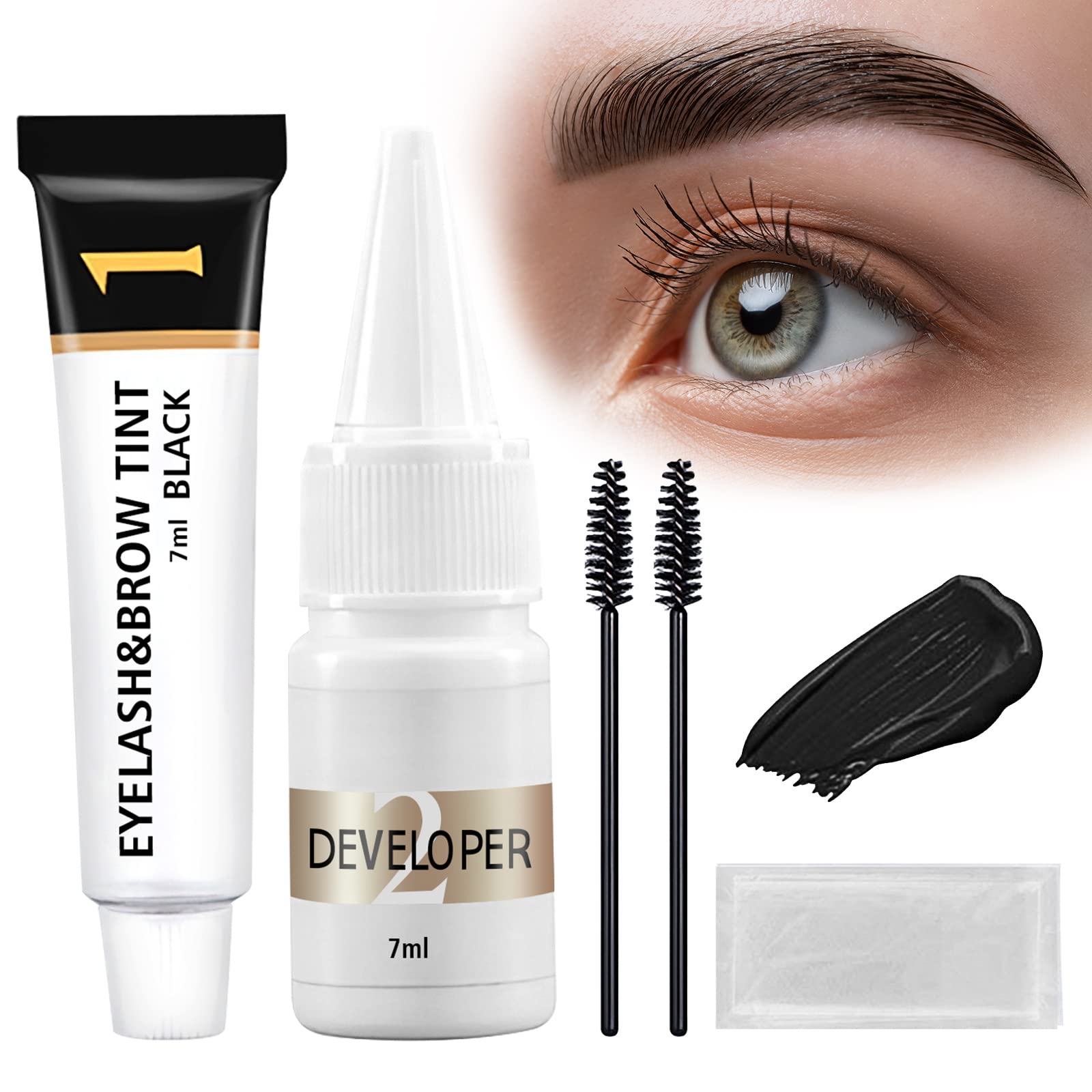 Eyebrow Tinting Kit 2 In 1 Semi-Permanent Lash & Brow Coloring Kit
