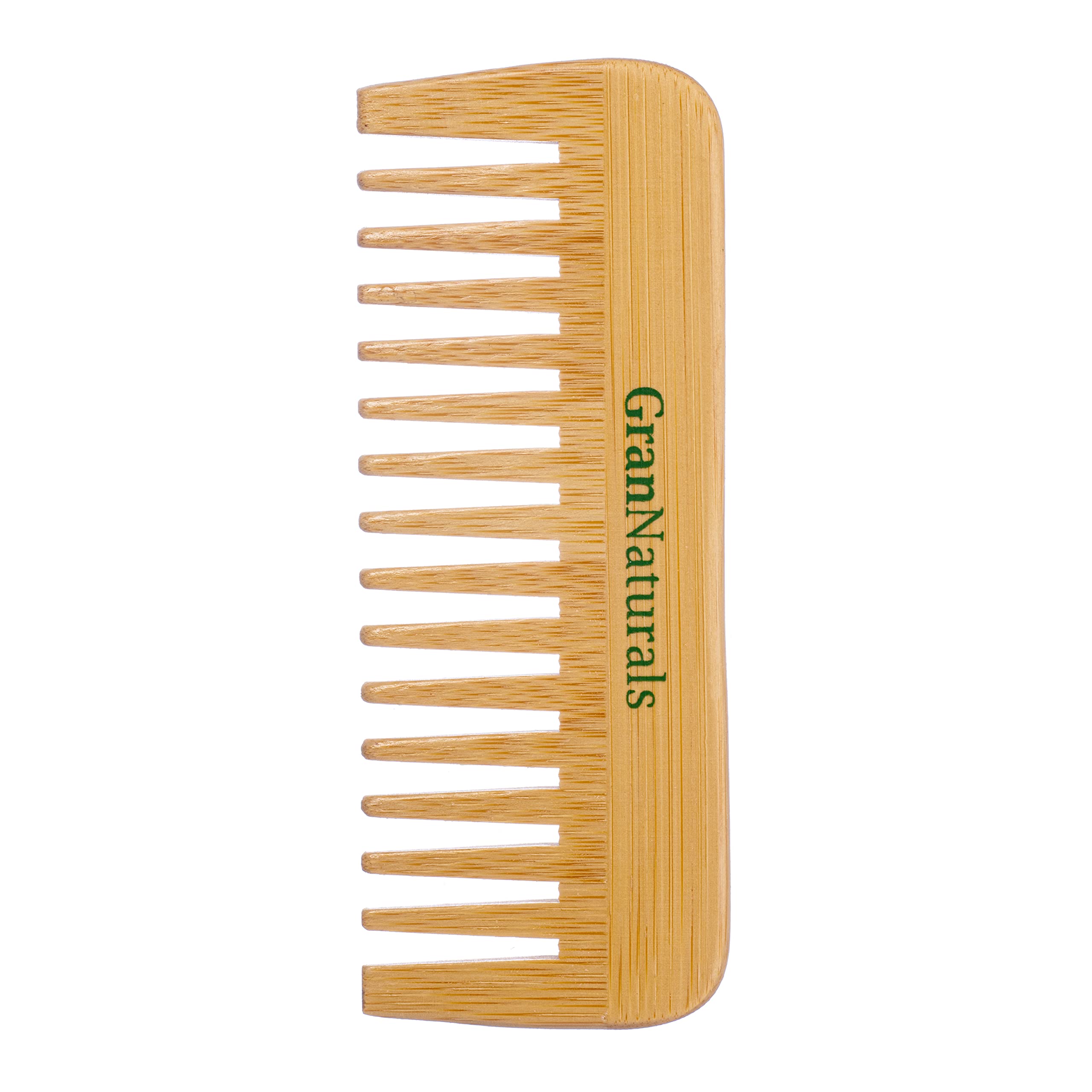 GranNaturals Wide Tooth Wooden Comb - Natural Wood Detangler for Wet or Dry  Hair - Prevents Tangle &
