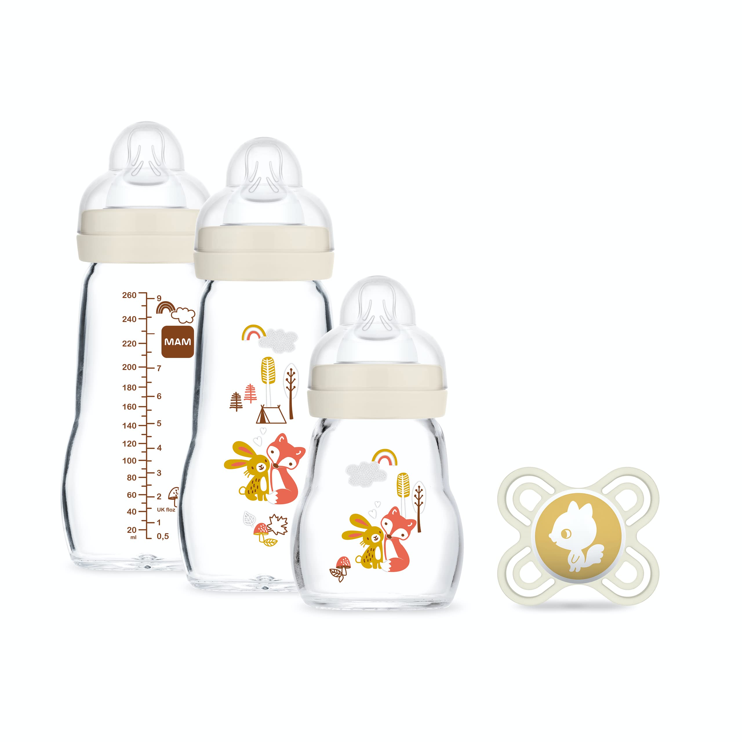 MAM Set Arcobaleno Per Neonati: Clip Porta Ciuccio Regolabile + Succhietto 6+ Mesi – Pratico E Leggero, Blister Baby Essentials