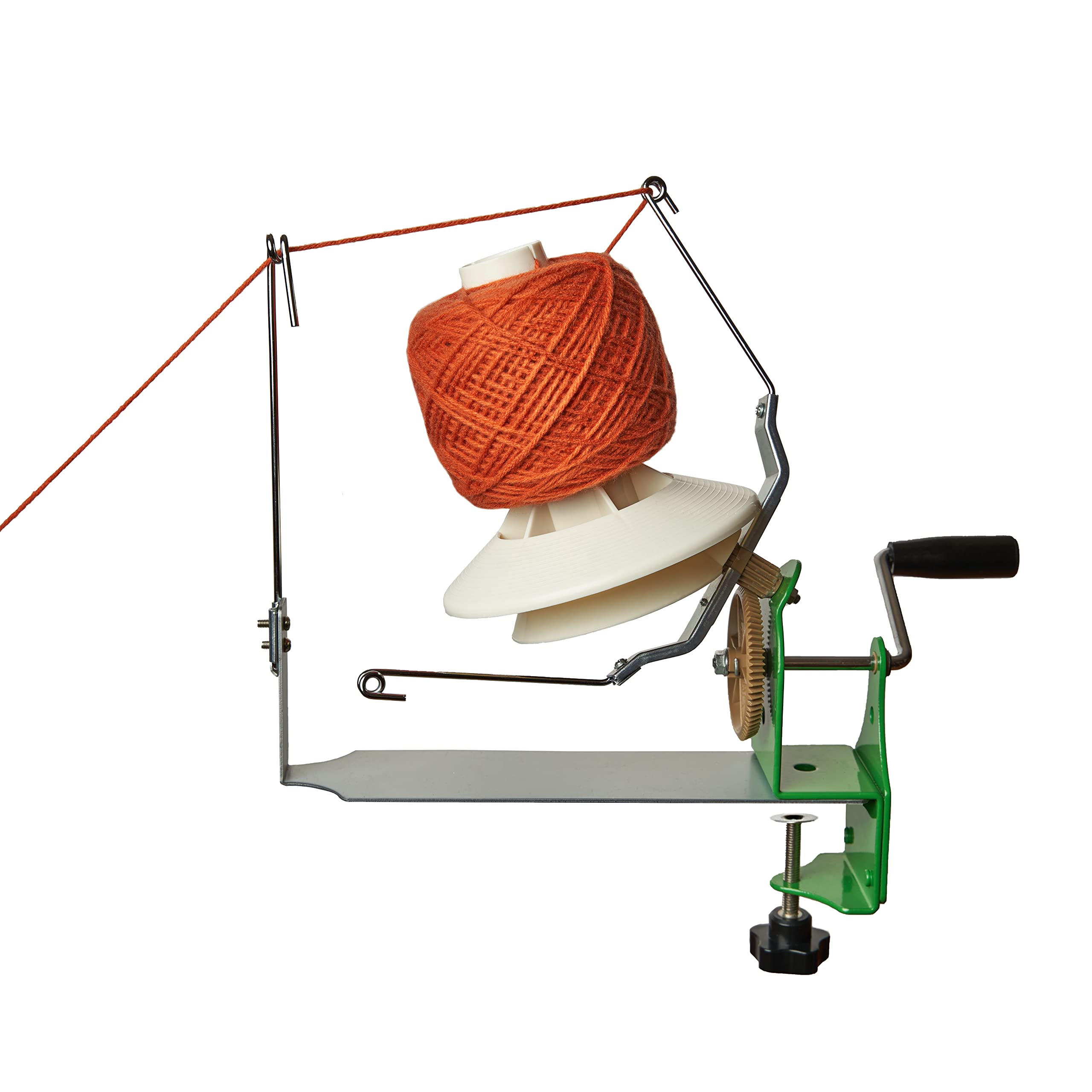 Olikraft Large Capacity Yarn Winder - Hand Operated Metal Yarn Ball Winder.  Support 10 to 16 oz of Yarn Fiber Wool String (Stainless Steel)