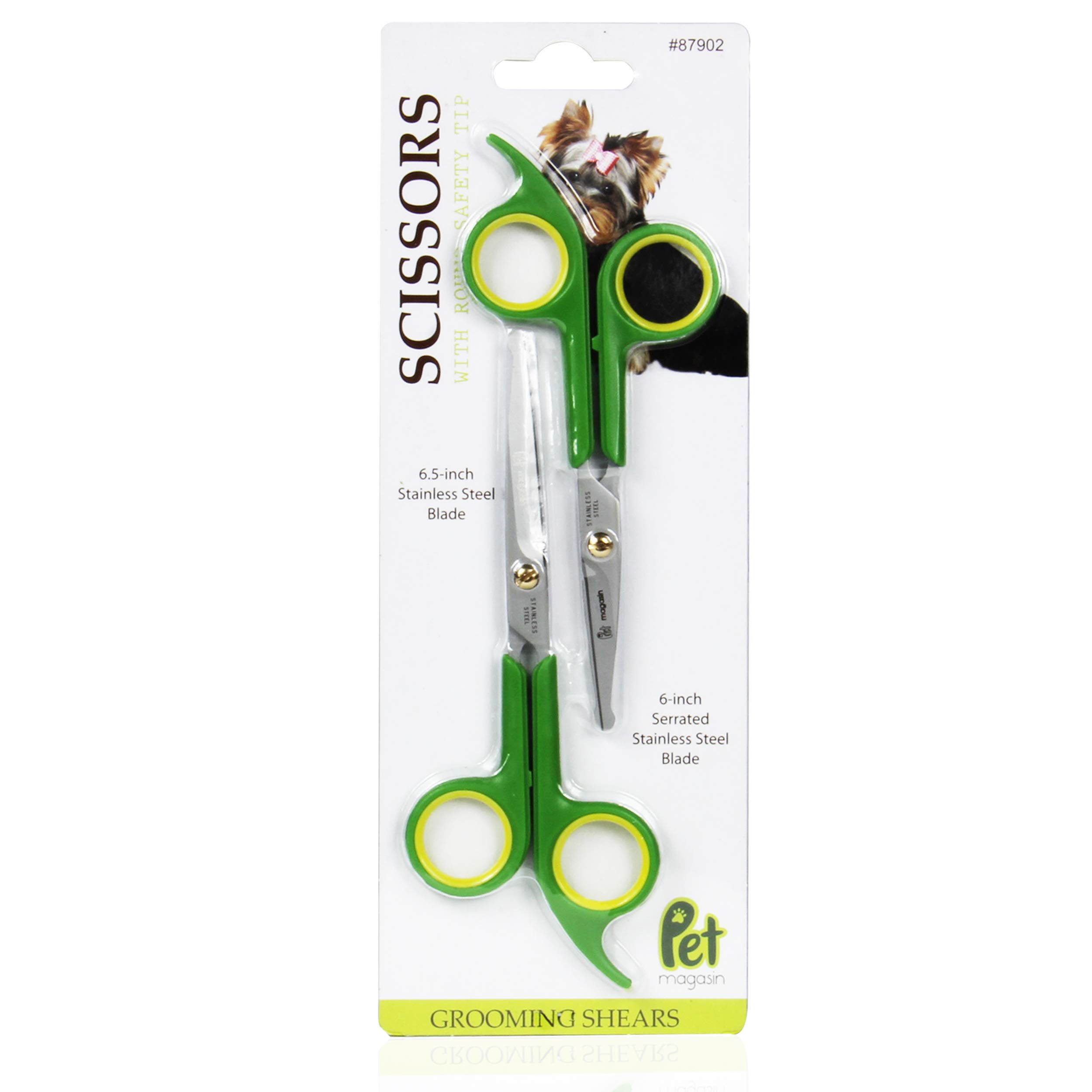 PET MAGASIN Professional Thinning Scissors with Toothed Blade 