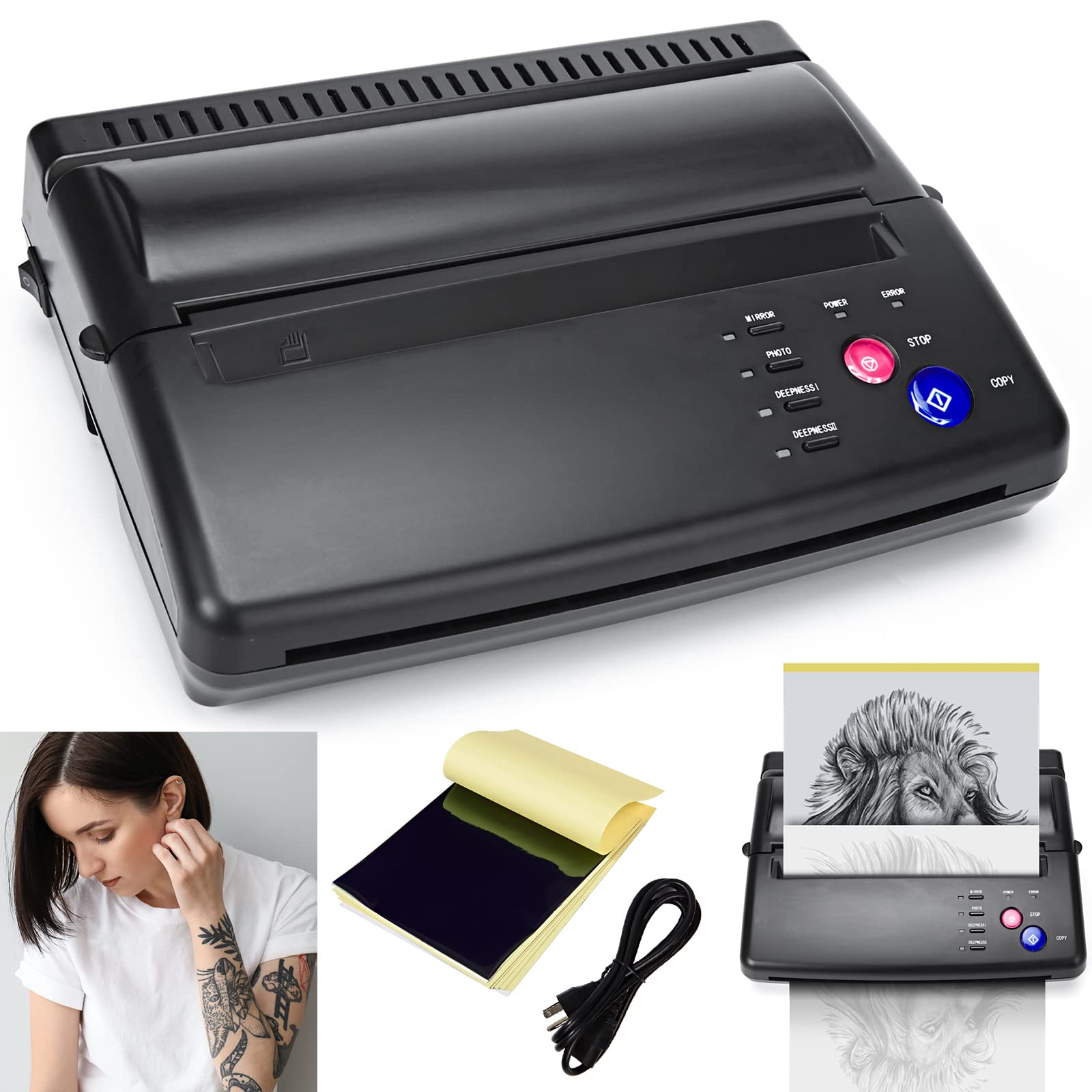 Peripage A4 Thermal Printer Tattoo Drawing Stencil Copier Transfer Machine  Multi-Function Label Maker Printing A40 Thermal Paper - AliExpress