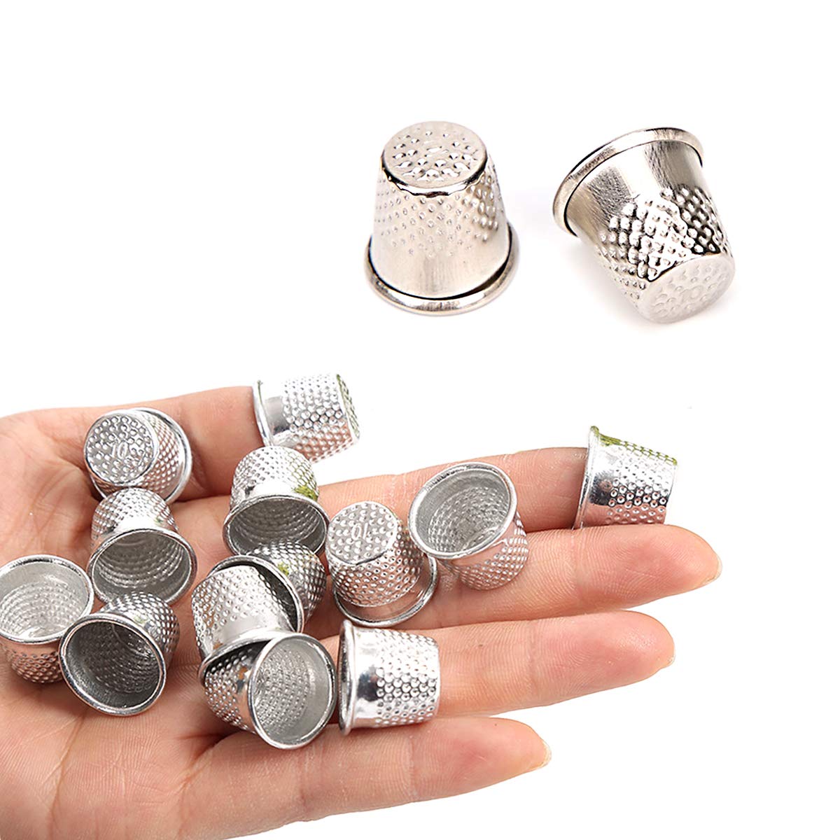 15 PCS Sewing Thimble Finger Thimble Metal Sewing Protector for DIY  Crafts(19 18mm)