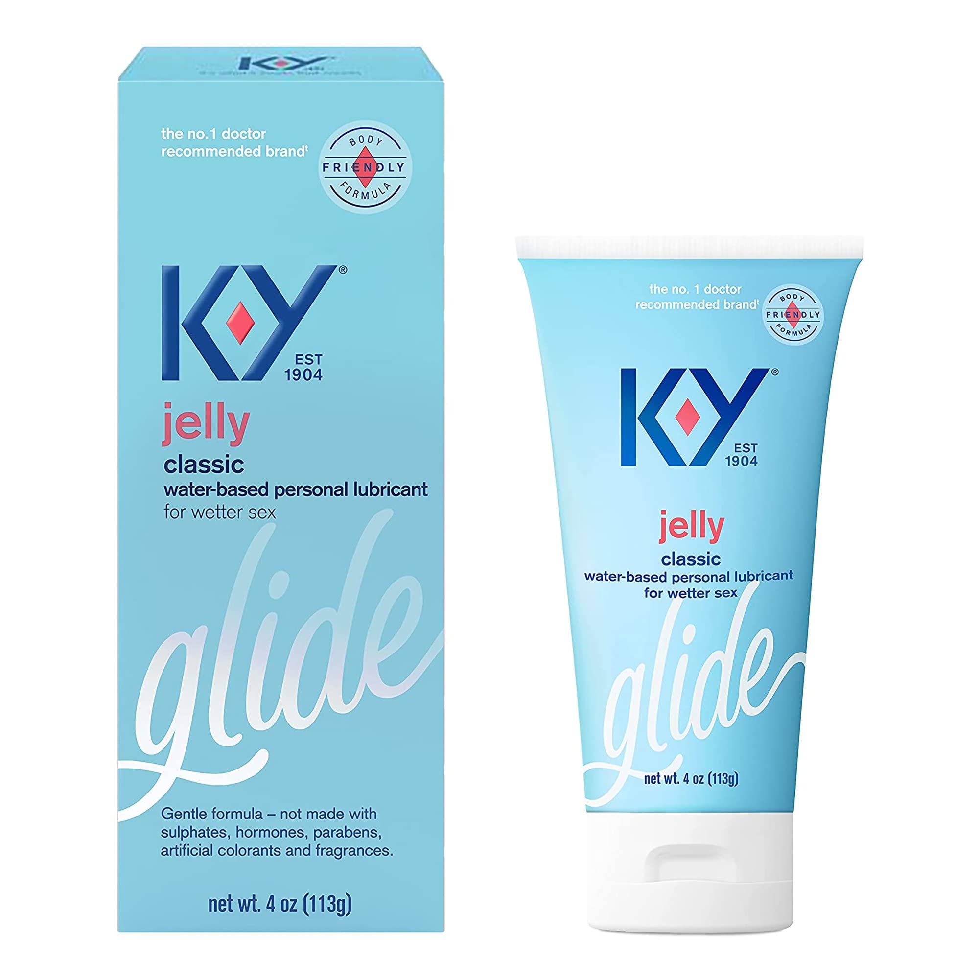 KY Jelly Personal Lubricant, 4 oz. Fragrance Free 4 Ounce (Pack of 1)