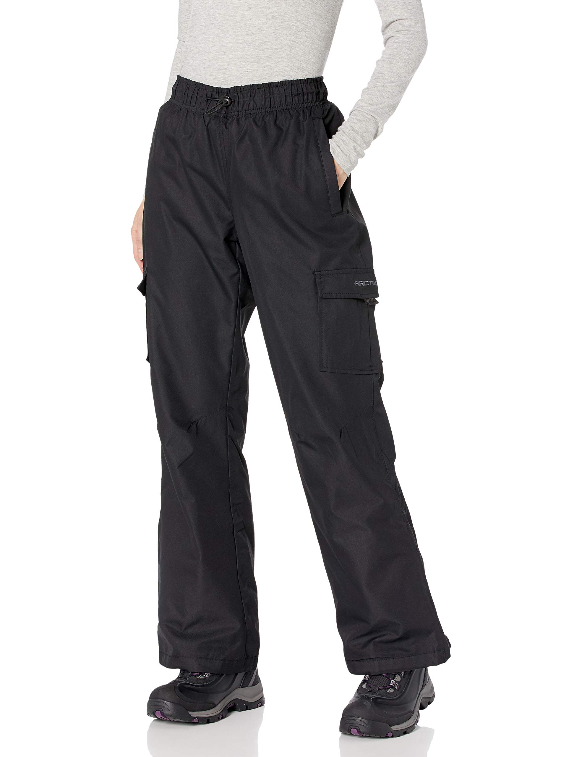 Arctix Women's Lumi Pull Over Fleece Lined Cargo Snow Pants Black X-Large