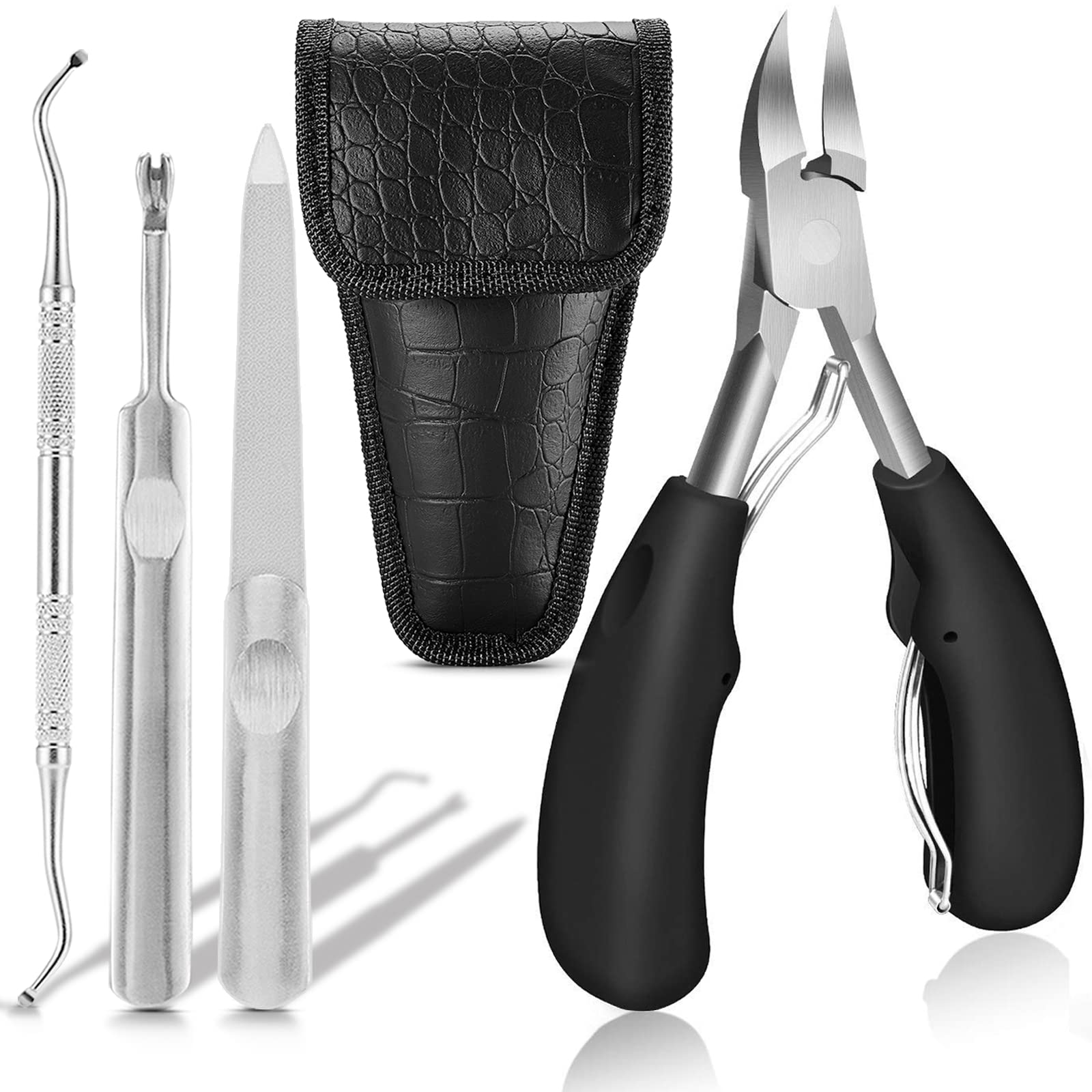 Thick Toenail Clippers, Nail Clippers for Thick & Ingrown Toenails Heavy  Duty Professional Podiatrist Toenail Clippers 