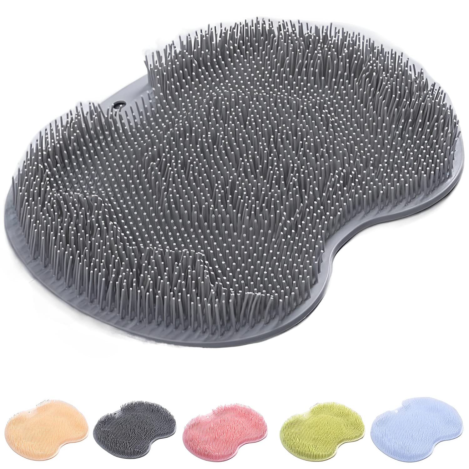 Back Scrubber Shower Wall Silicone Body Foot Cleaning Brush Bath