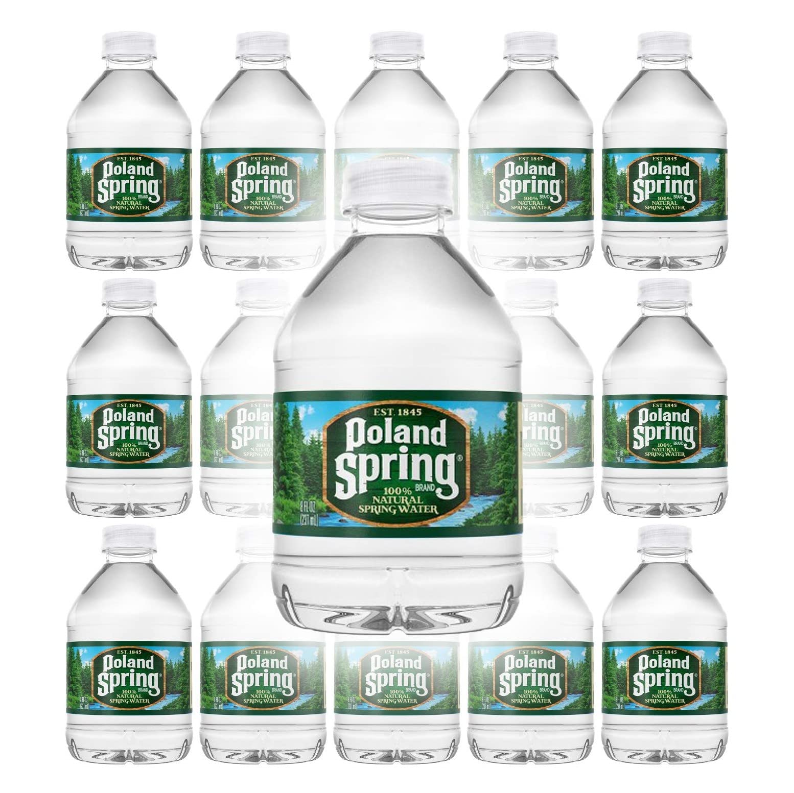 Poland Spring Water 16 Pack  Small water bottles - 8 oz. Bottled Water - Mini  Water bottles