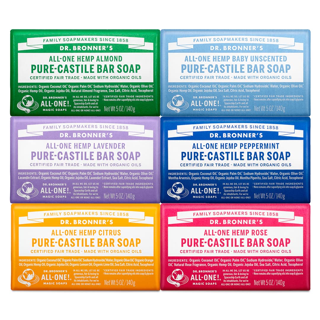 Dr. Bronner's Pure-Castile Bar Soap, All-One Hemp Almond - 5 oz