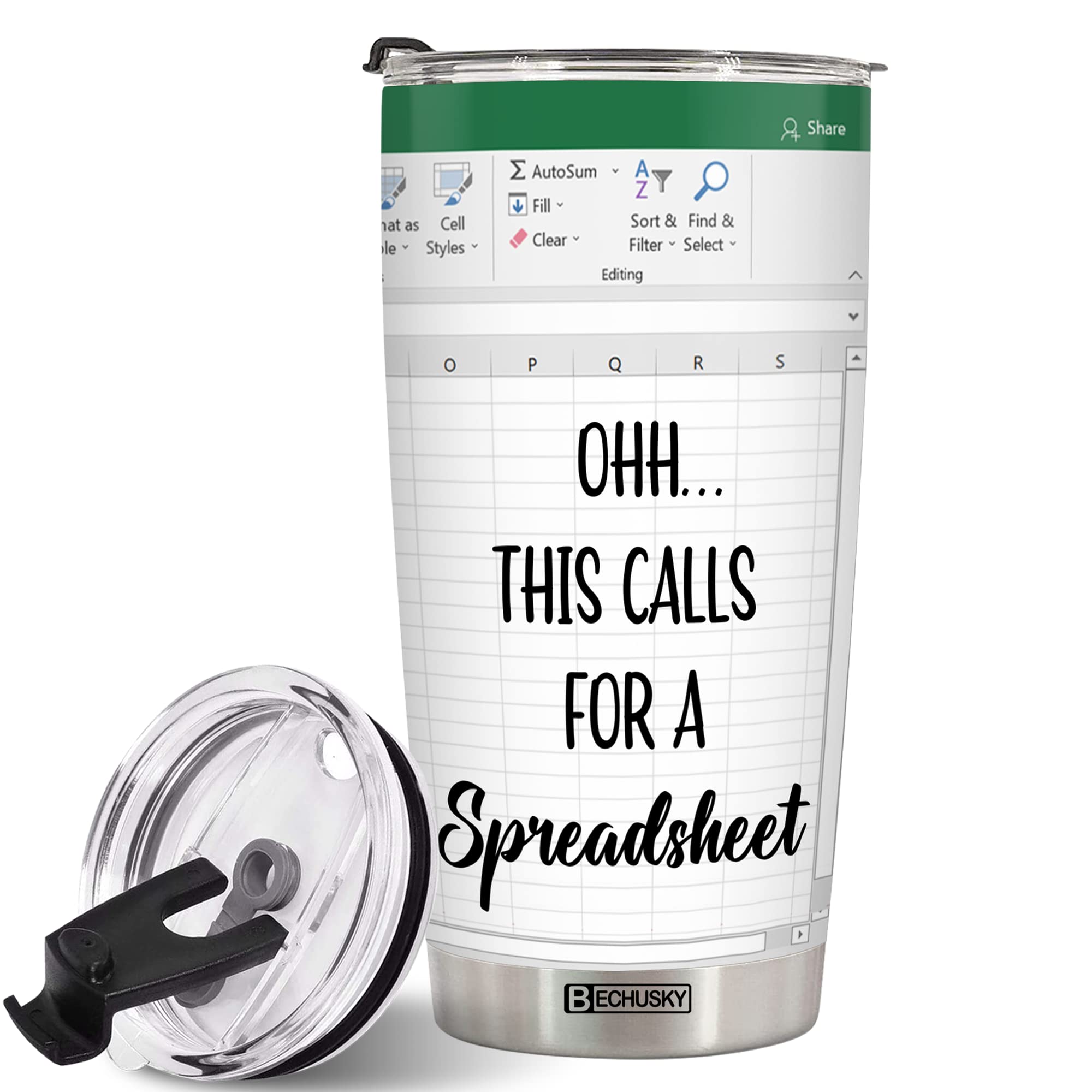Oh, This Calls For A Spreadsheet Tumbler, 20 Oz Tumbler Gift  For Accountant, CPA, Coworkers, Friends, Sisters, Personalized Simple Modern  Water Bottles: Tumblers & Water Glasses