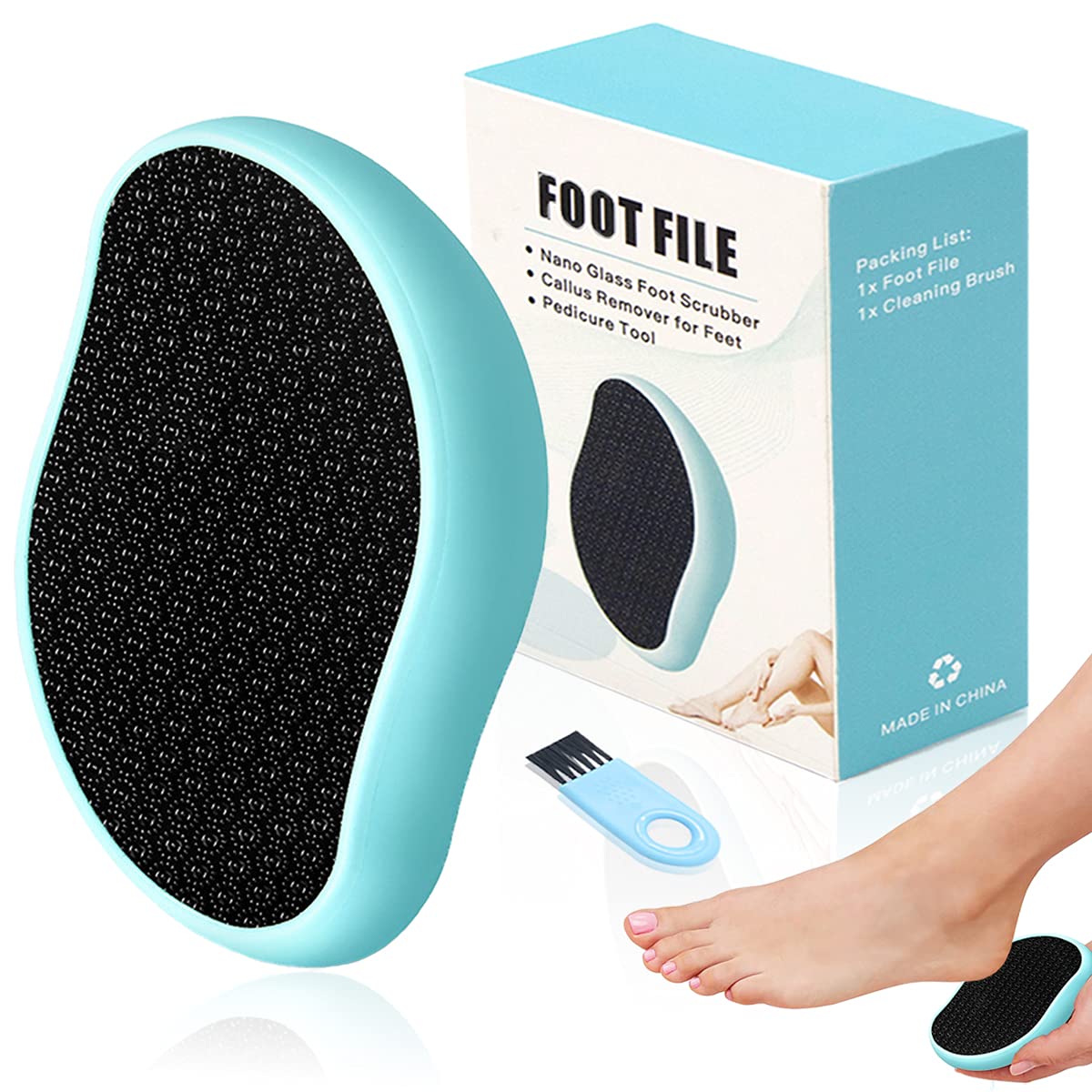 Glass Foot File Callus Remover - Foot Scrubber and Heel Scraper for Dead  Skin Removal, Foot Buffer Pedicure Tool, Perfect for Men and Women, Get  Soft, Smooth Feet