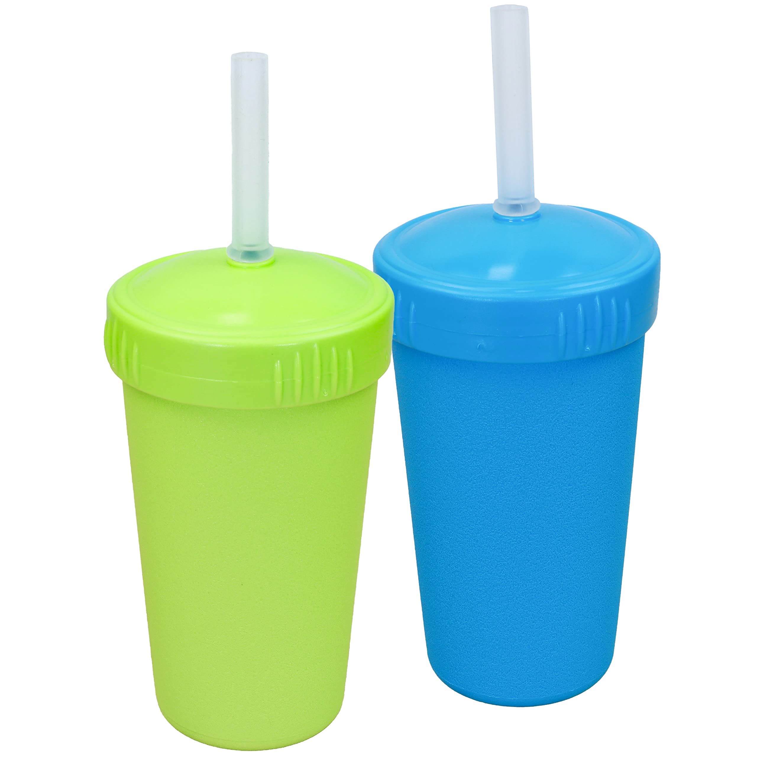 Re Play Made in USA 2 Pack Reusable Toddler Cups With Straws