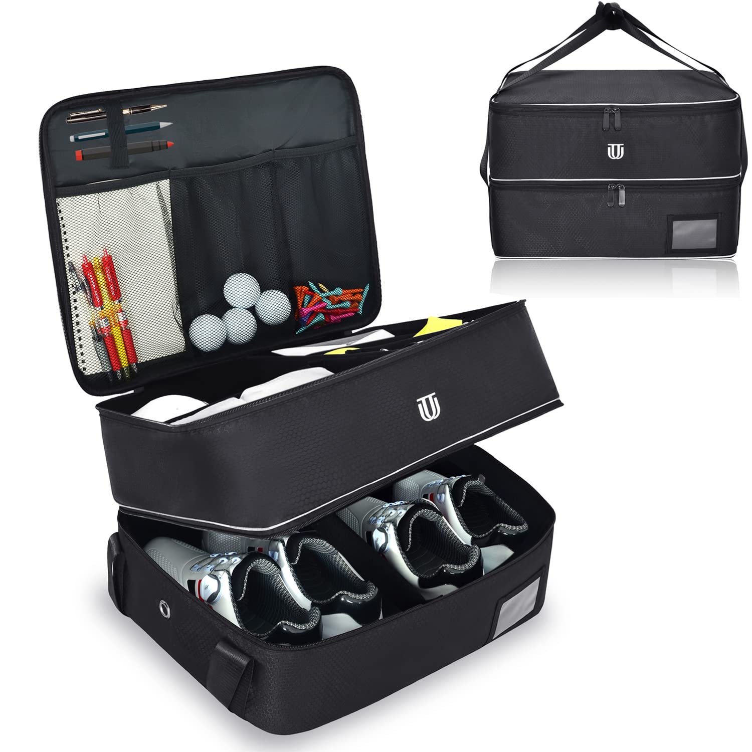 Jaffzora Golf Trunk Organizer, 2 Layers Waterproof Car Golf Locker