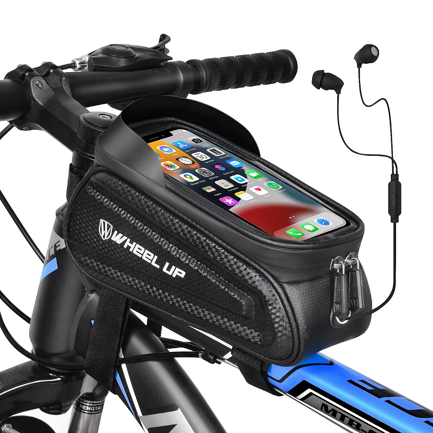 Waterproof Bike Phone Holder Bags Touch Screen Bicycle Phone Mount Front  Frame Bag For iPhone 13