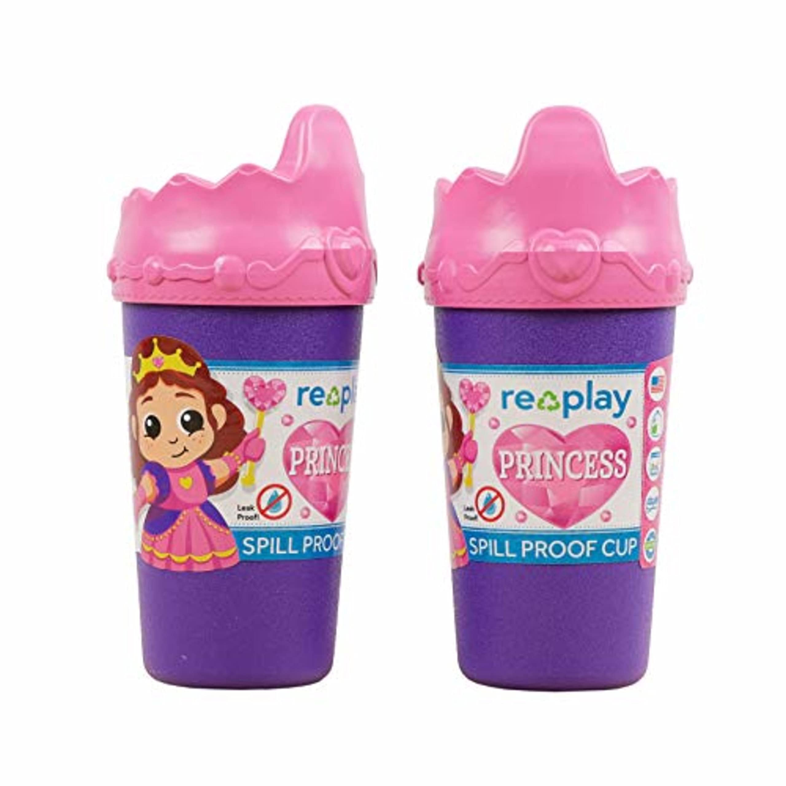 Re-Play Baby Sippy Cups for Toddlers 2pk Kids No Spill Cup Amethyst Purple  