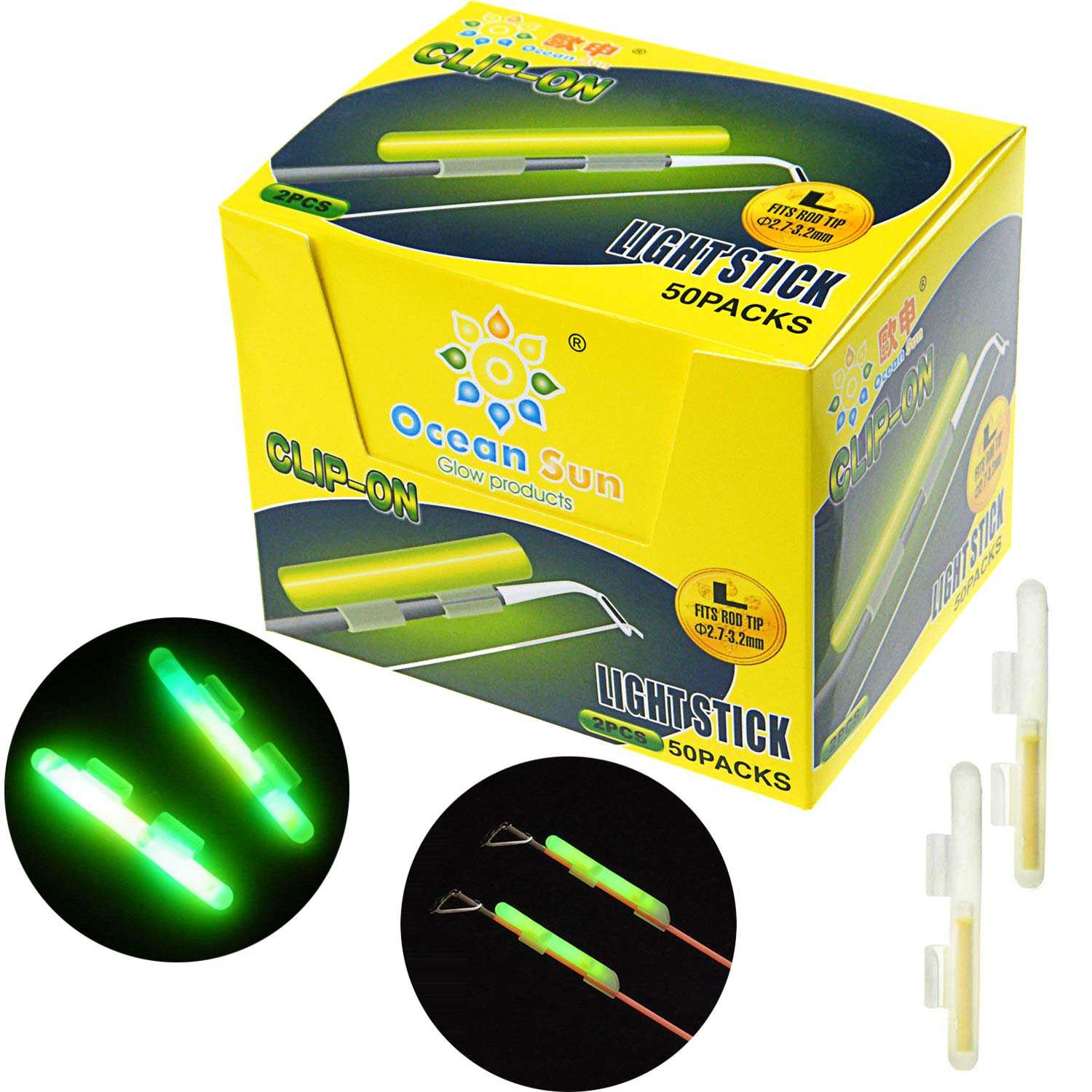 THKFISH Fishing Glow Sticks Rod Tip Glow Sticks Fishing Rod Floats Glow  Stick Fishing Rod Night