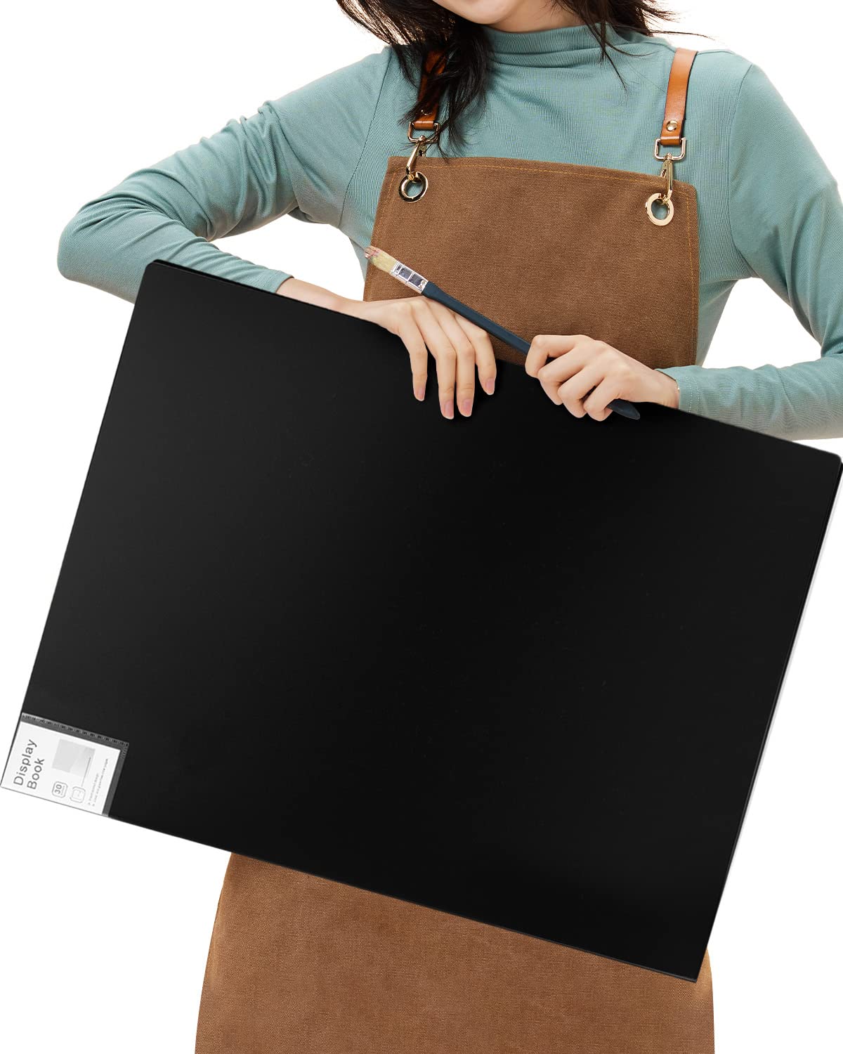 Folder with Plastic Sleeves 1 Pack 18x24 Black Portfolio Folder for  Artwork Display Book 30 Pockets 60 Page Capacity 18 24 1