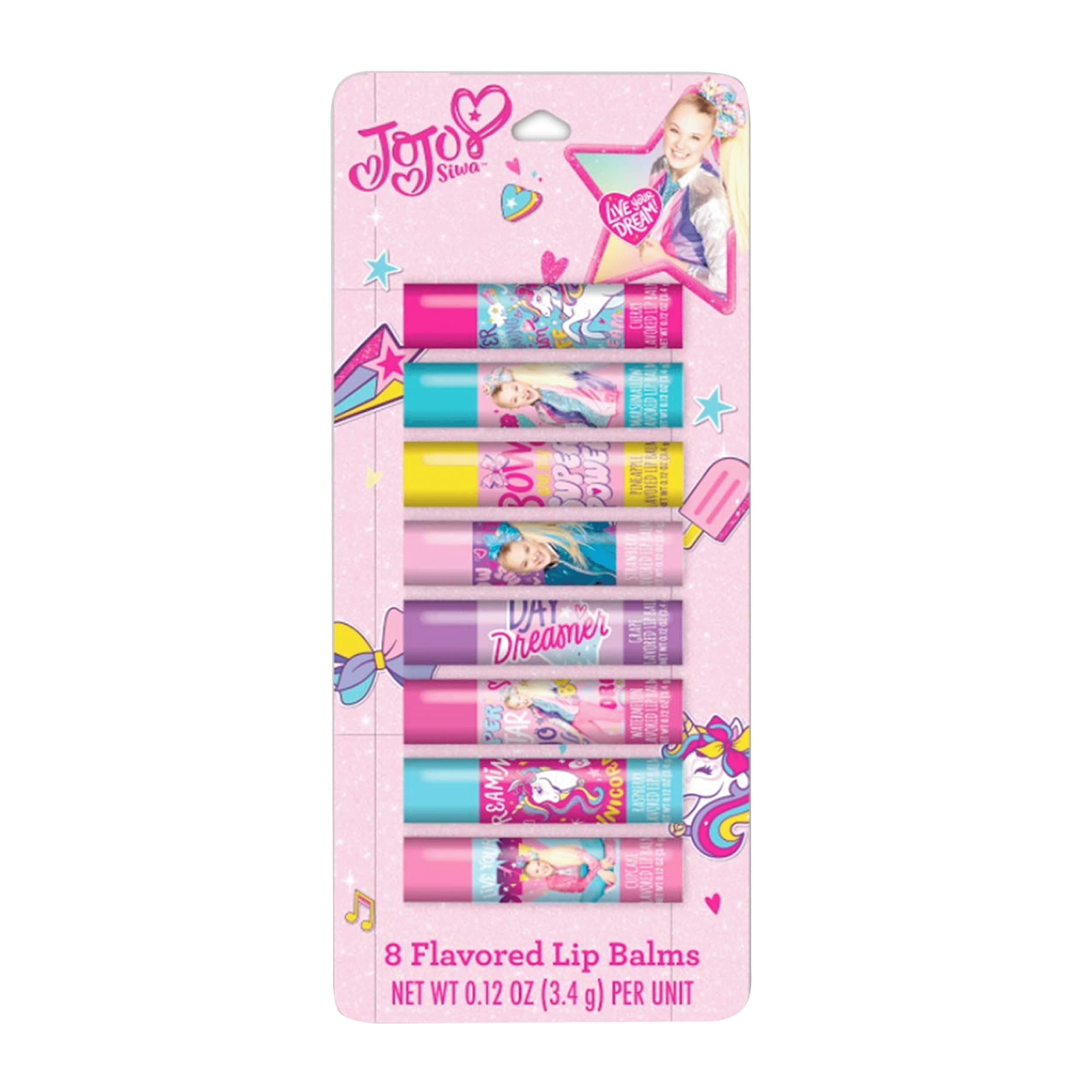 Taste Beauty JoJo Siwa Tinted Lip Balm Variety Pack - 8 Flavored Tubes