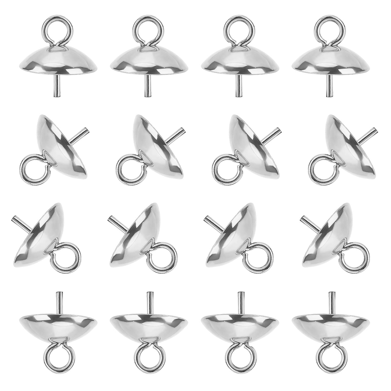 Eye Hooks Small 50pcs Stainless Steel Eye Pins Clasps Mini Eyepin