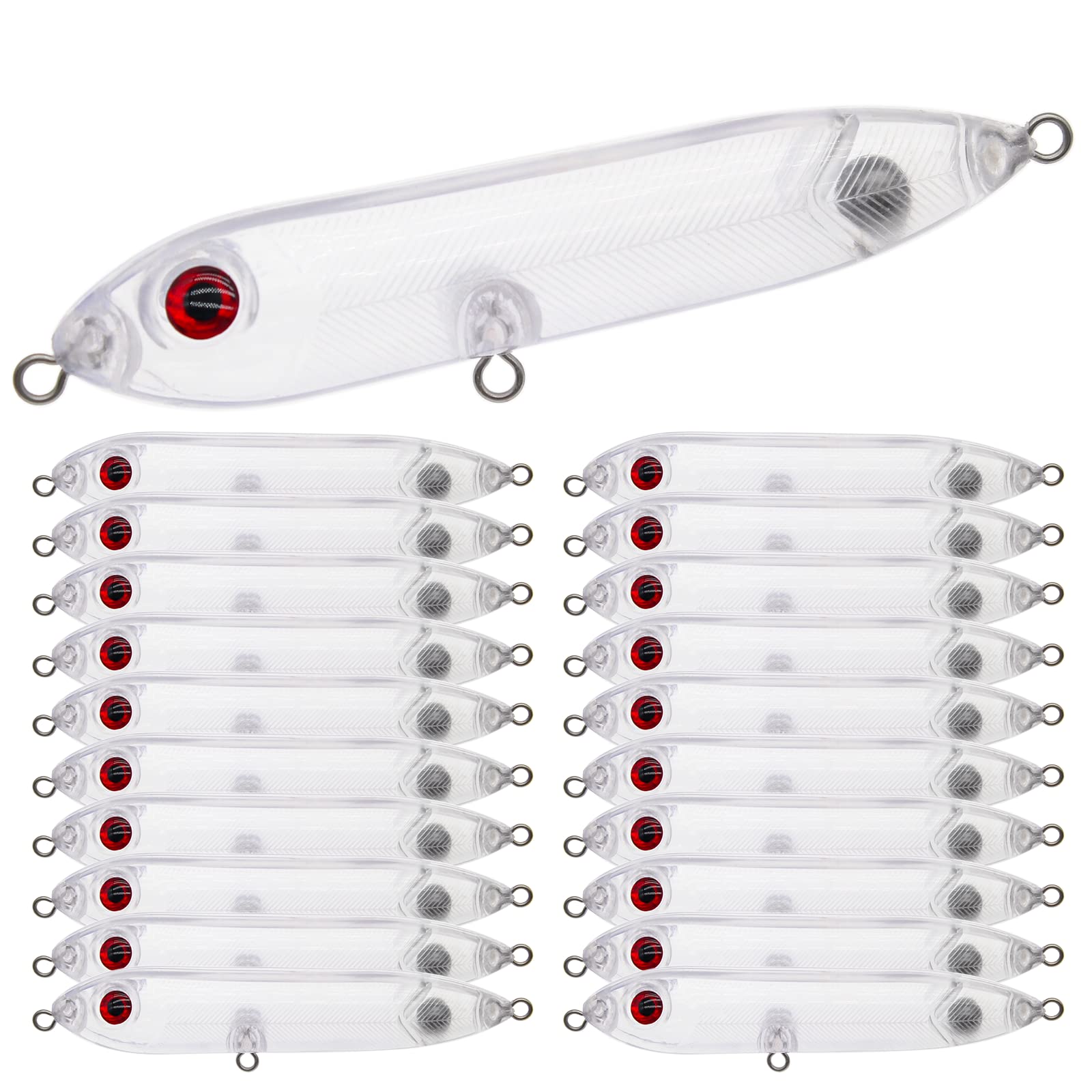 GYFISHING Set Of Unpainted 5 Walk Dog Topwater Blanks For Fishing